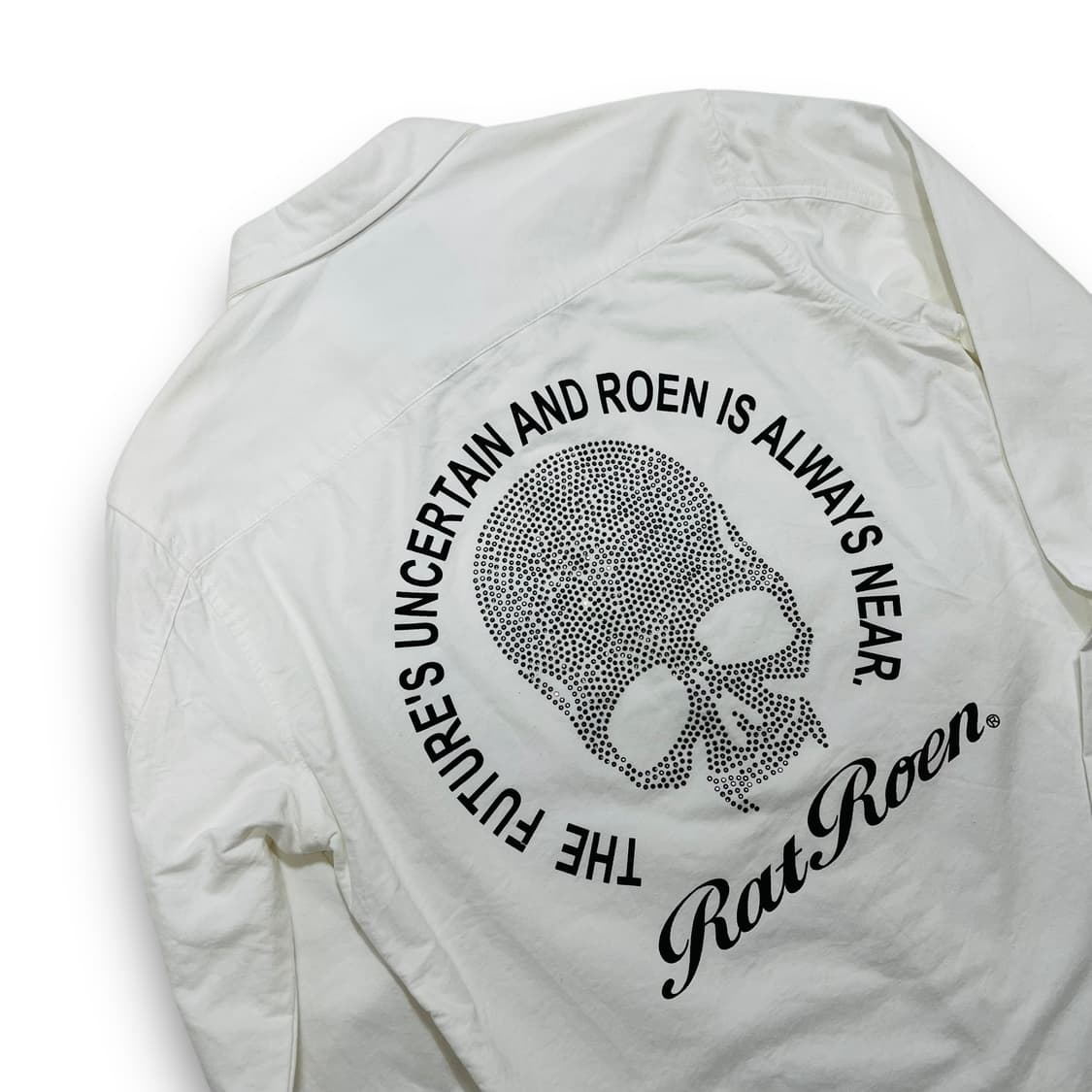 로엔 스컬 스터드 클래식 화이트 긴팔 셔츠 상품이미지4