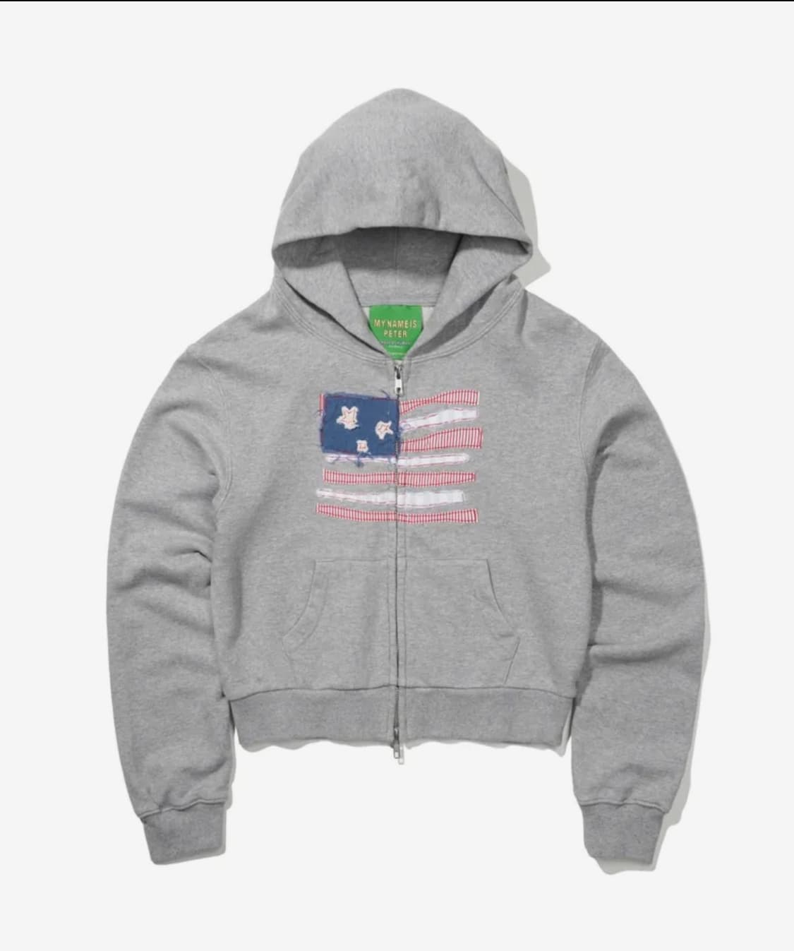 마이네임이즈피터 (W) USA FLAG APPLIQUE ZIP HOODI 상품이미지1