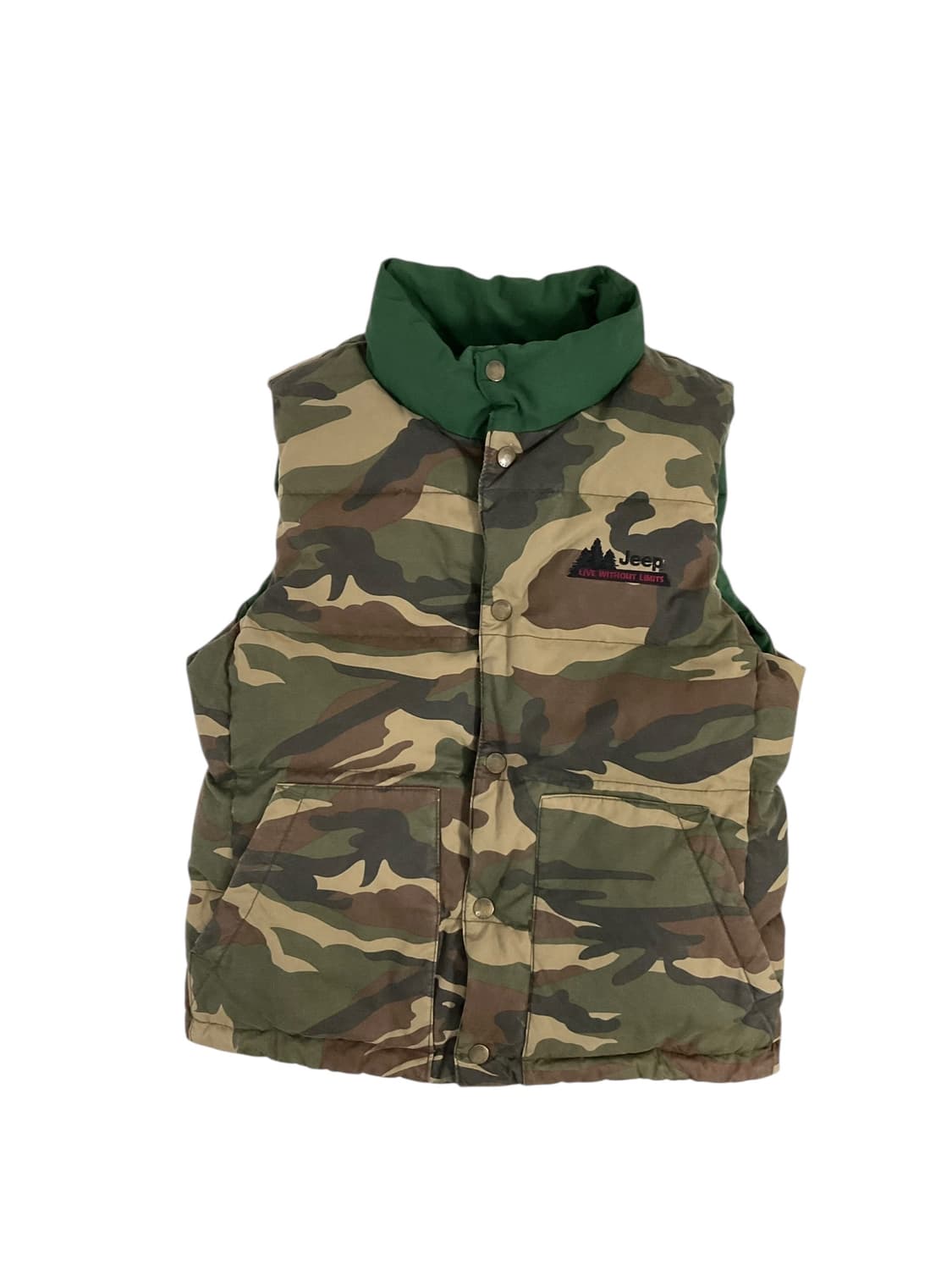 지프 카모 리버서블 패딩 조끼 (L) 상품이미지2