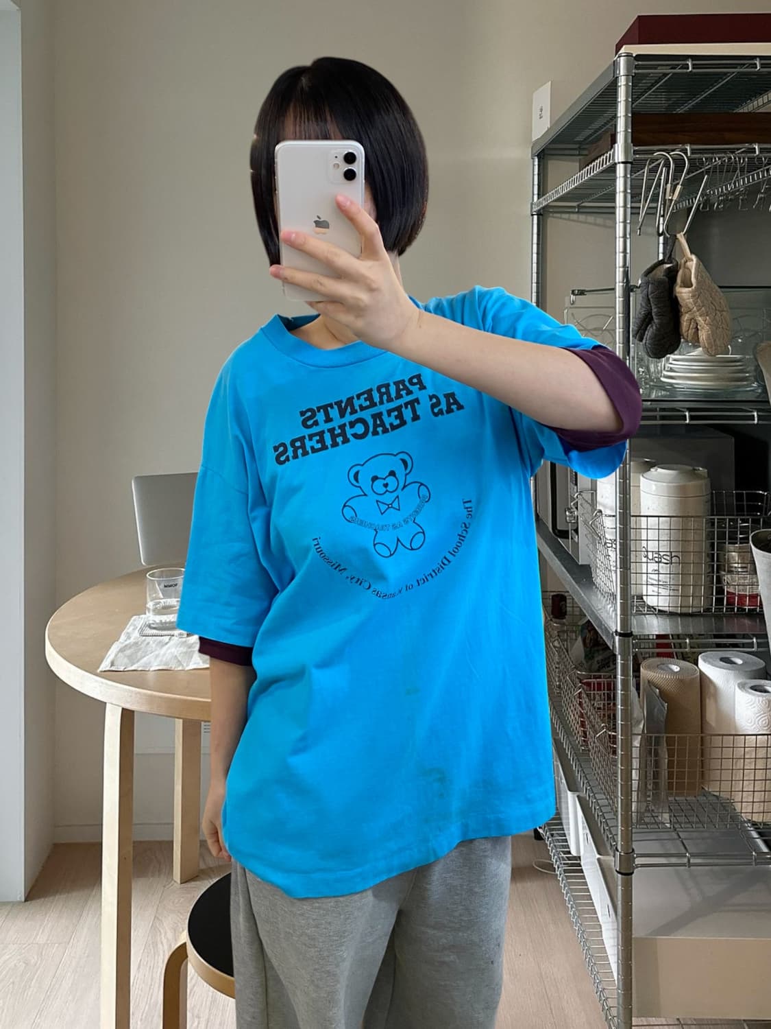 빈티지 1/2 티셔츠 MADE IN USA (Man XL) AA1062 상품이미지1