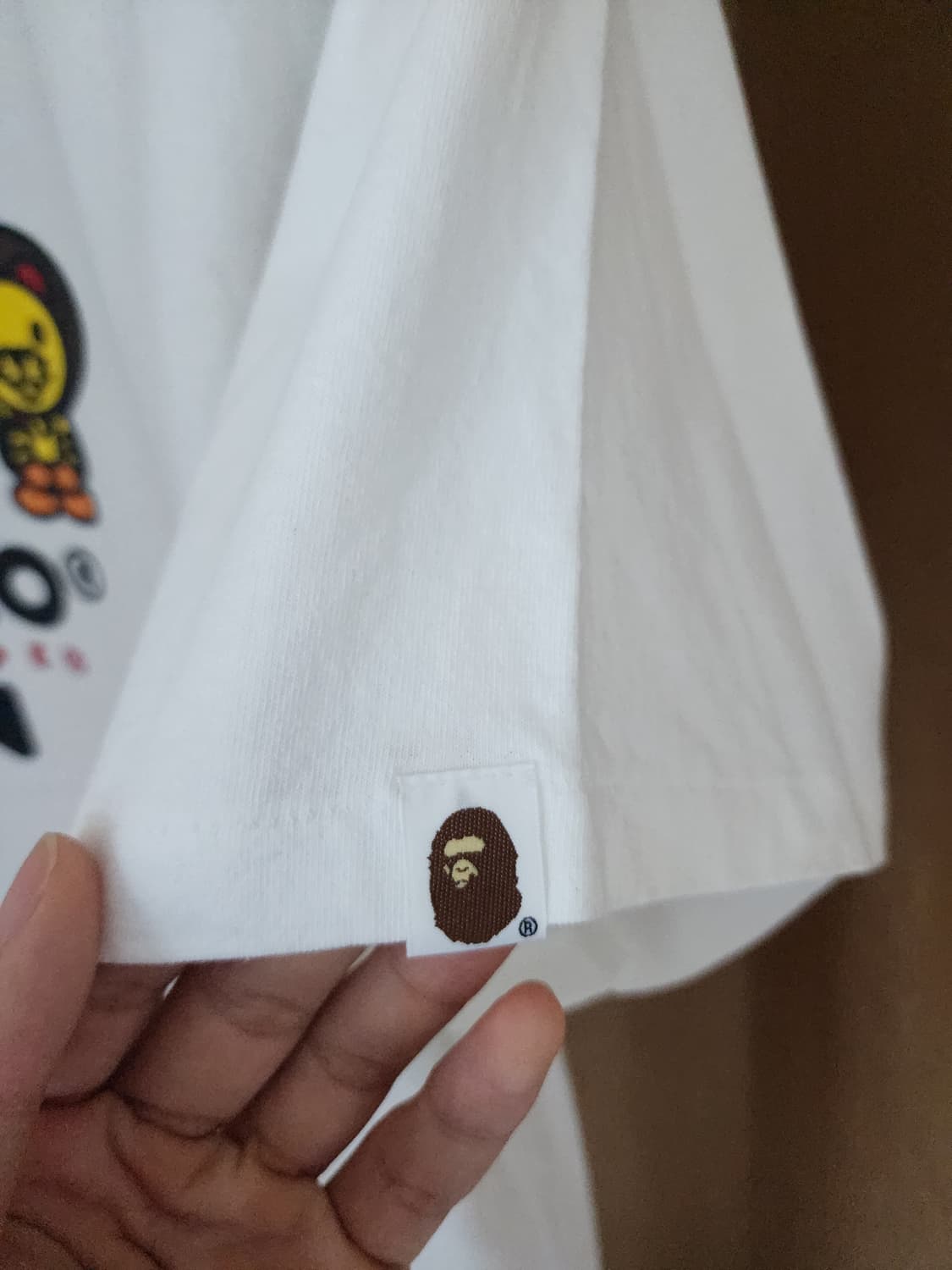 베이프 베이비 마일로 재팬 화이트 반팔티셔츠 XL 상품이미지4