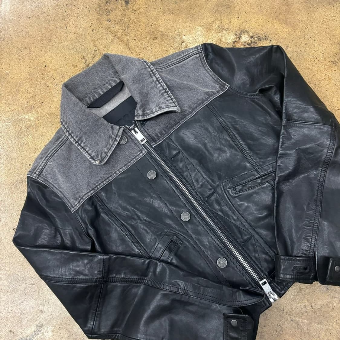 디젤 가죽 데님 자켓  상품이미지1