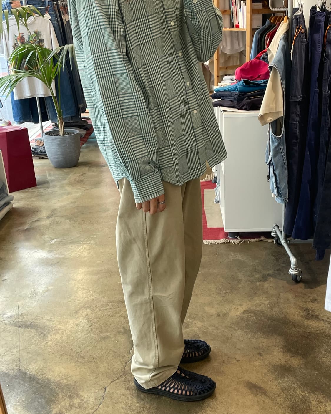 90’s L.L. Bean shirt (seersucker madras) 상품이미지10