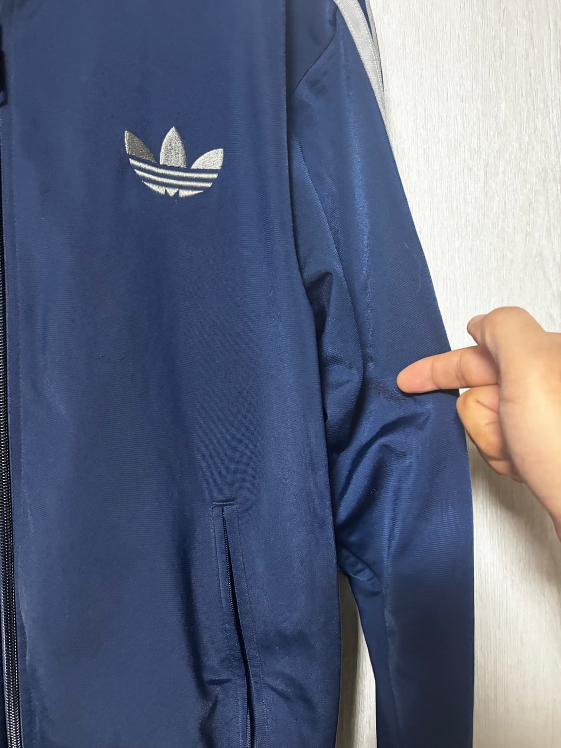 아디다스 구파이어버드 네이비 그레이 남색회색 트랙탑 져지 상품이미지2