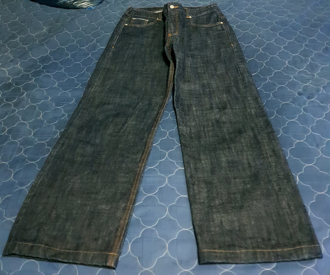 덴메이드 셀비지 와이드핏 데님팬츠 미드 인디고 (L) 상품이미지3