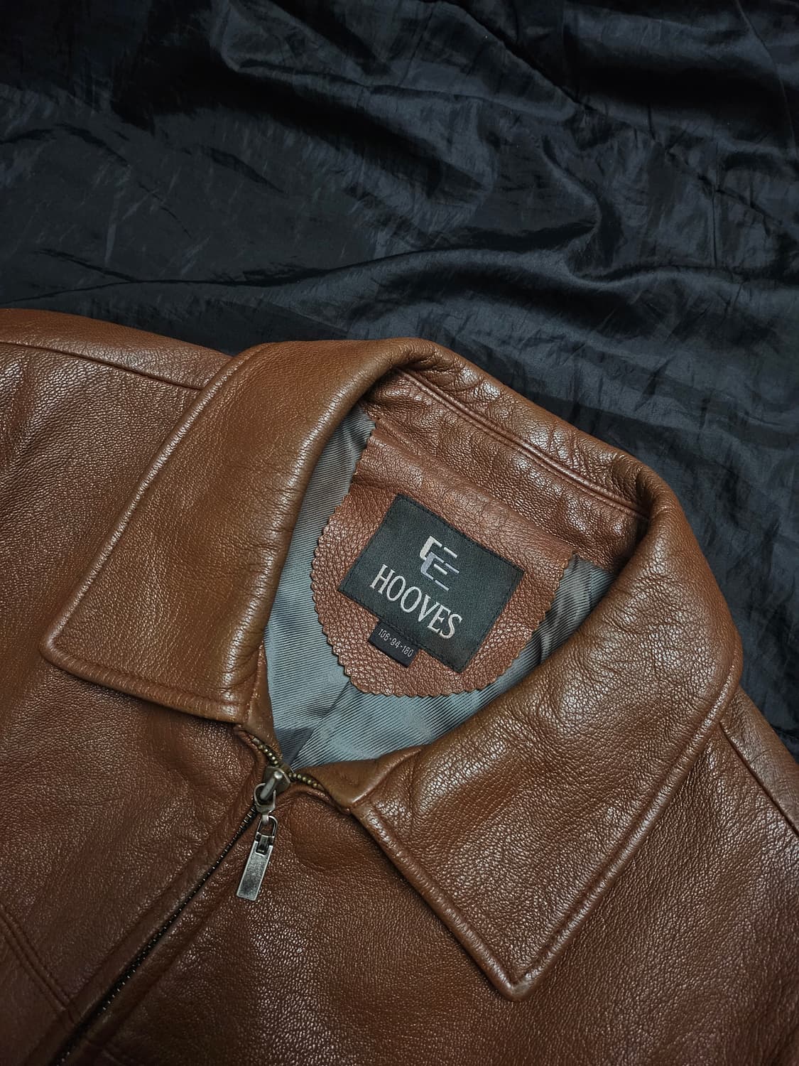 빈티지 모카무스 컬러 싱글 가죽 자켓 105 상품이미지2