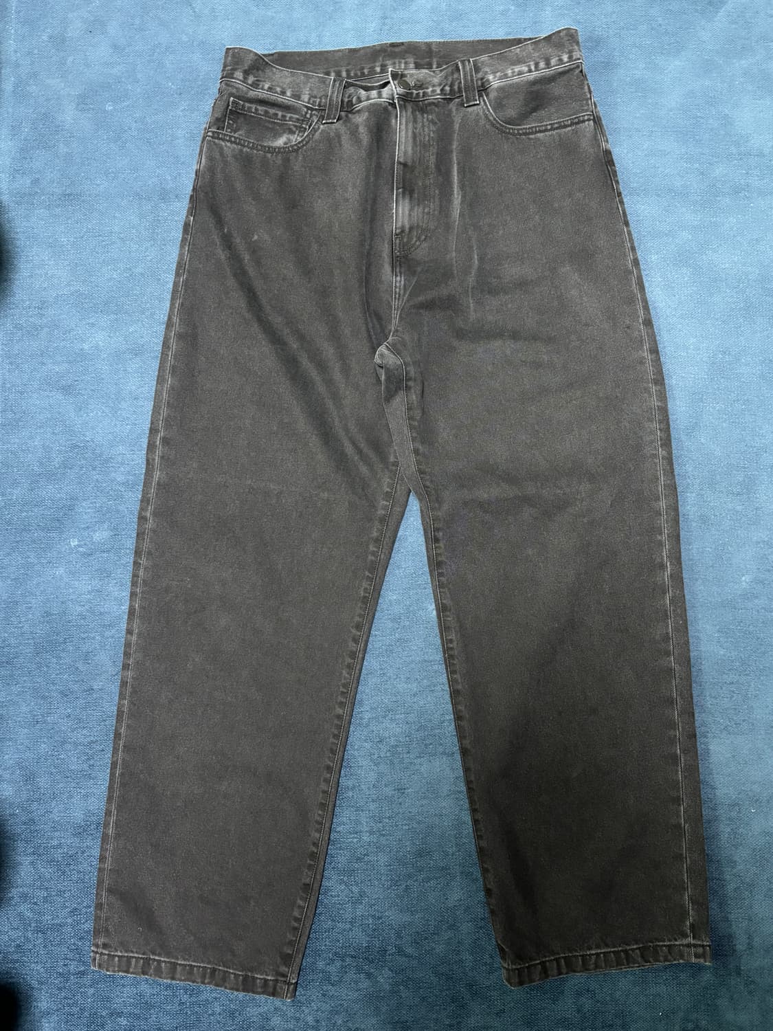 칼하트 윕 랜든 팬츠 로버트슨 블랙 스톤 워시드 상품이미지2