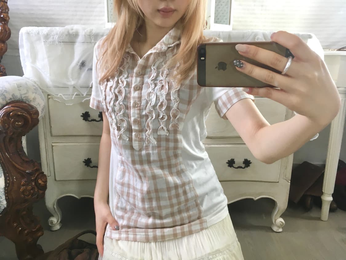 빈티지 핀터레스트 라떼 프릴탑 상품이미지1