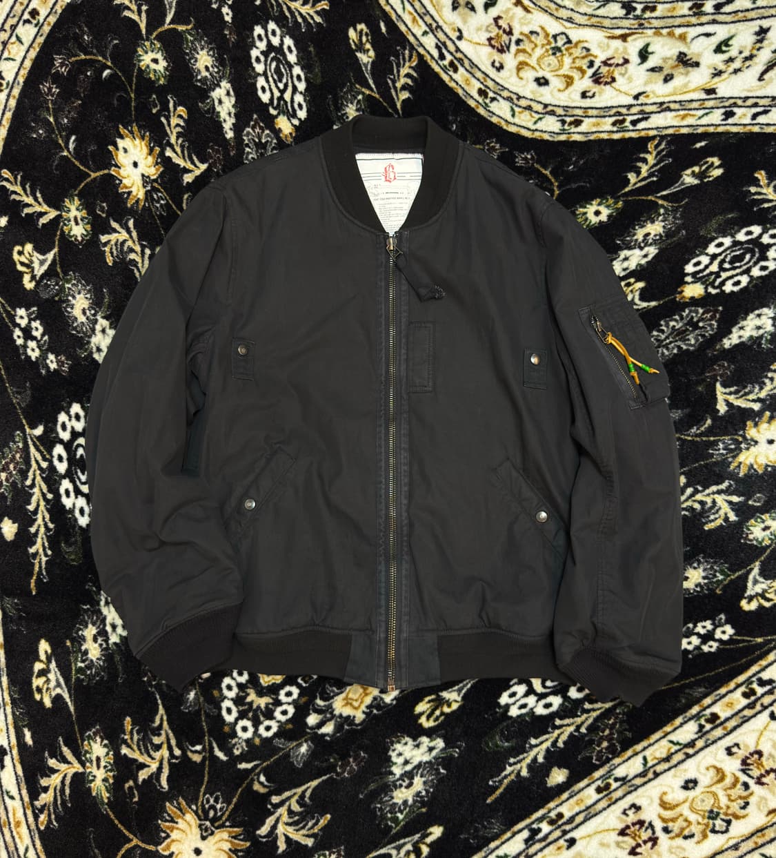 [L] 블랙아웃 ma-1 초판 블랙 상품이미지1