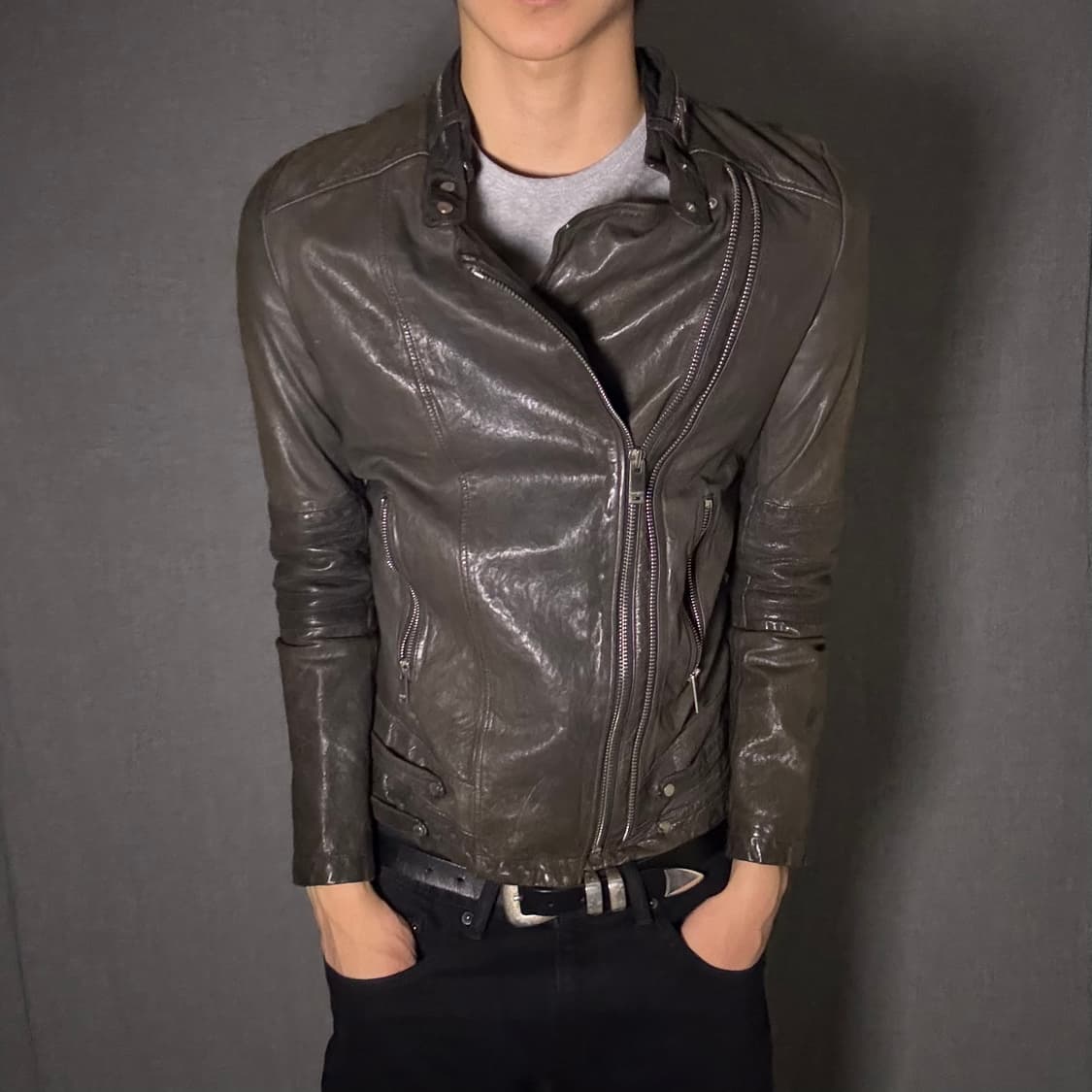 opium lamb skin leather jacket 상품이미지6
