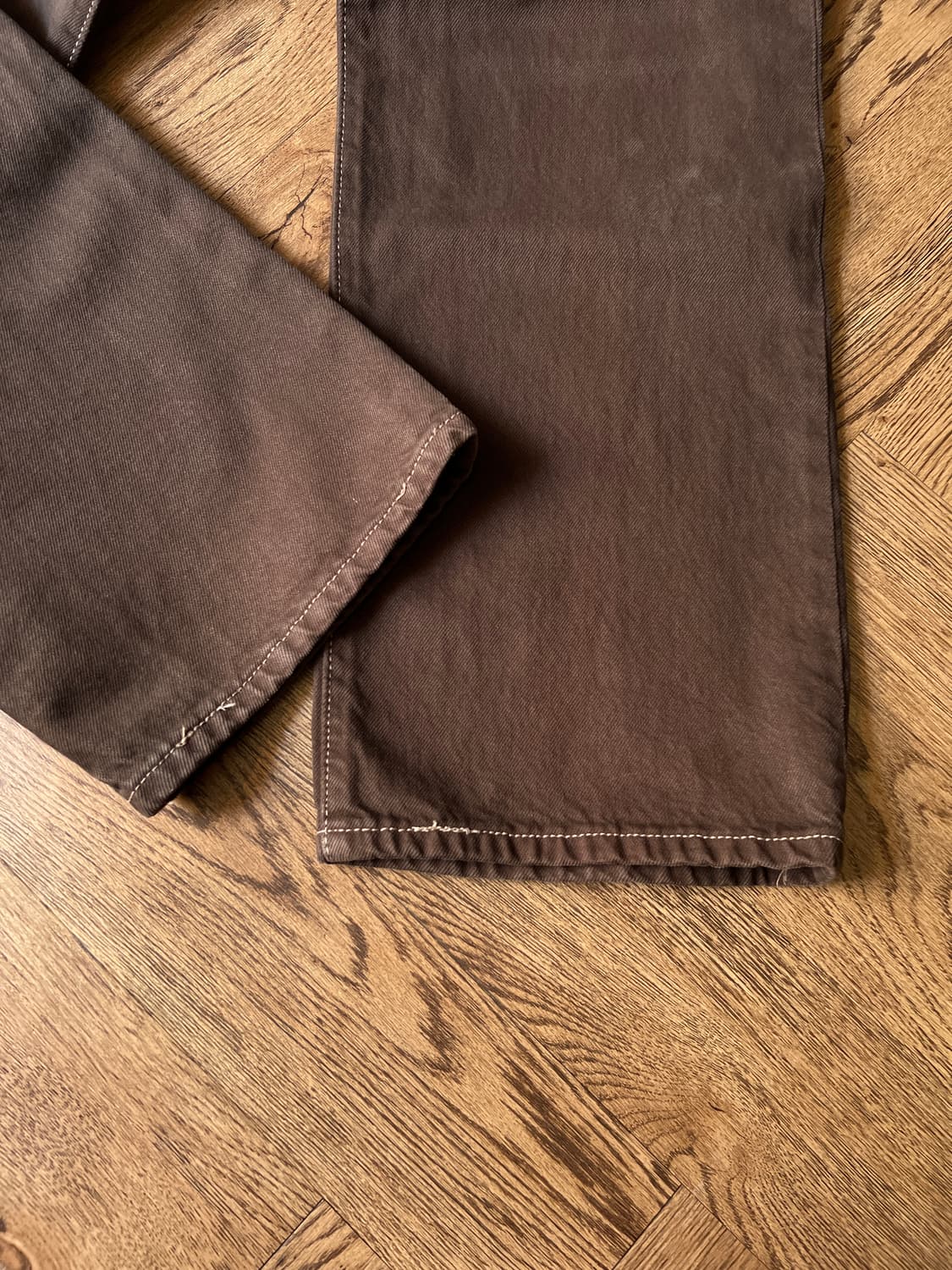 [36]00's 리바이스 501 다크브라운 가먼트다잉 데님 팬츠 상품이미지4