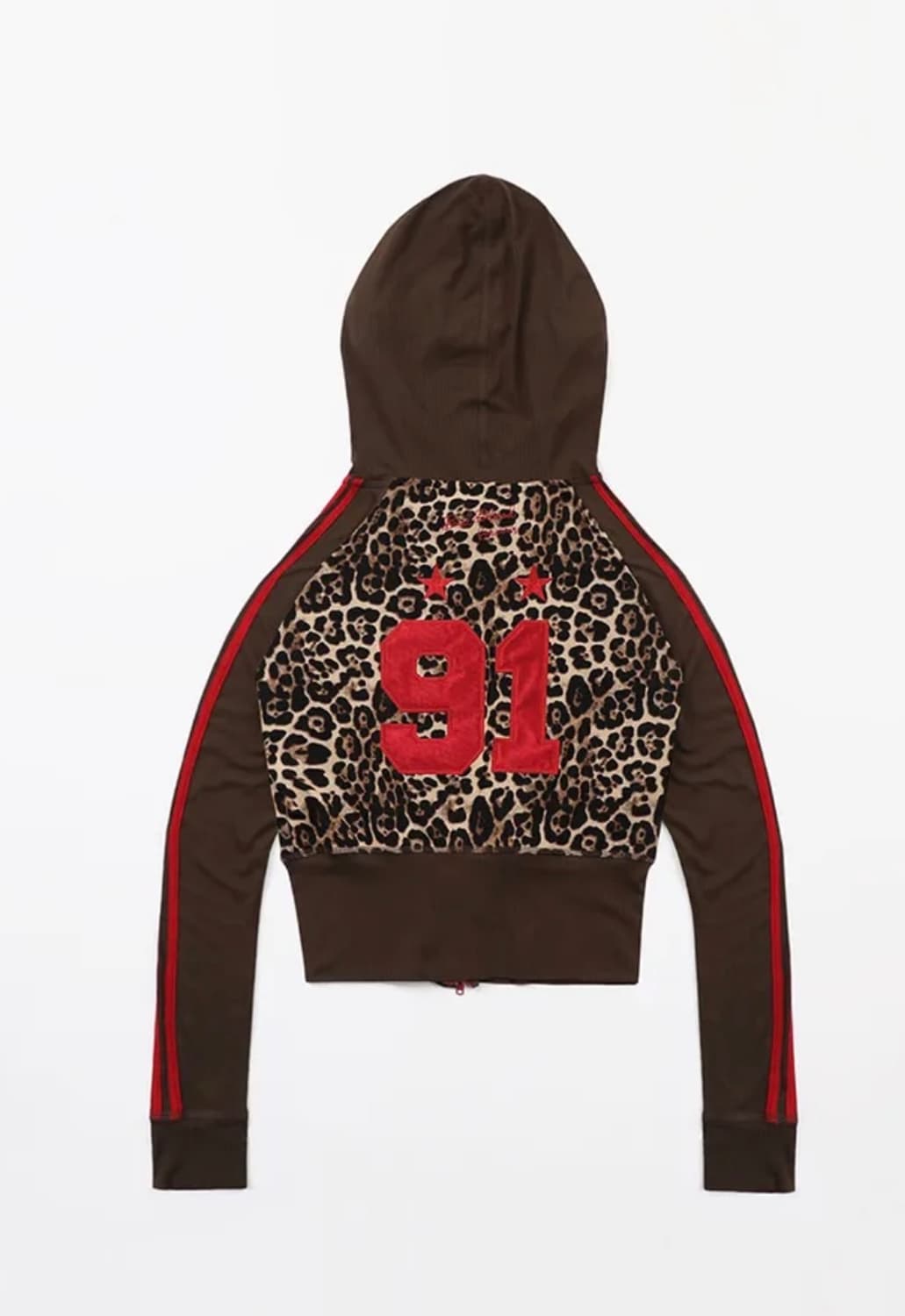 배드블러드 져지후드집업 레오파드 상품이미지3