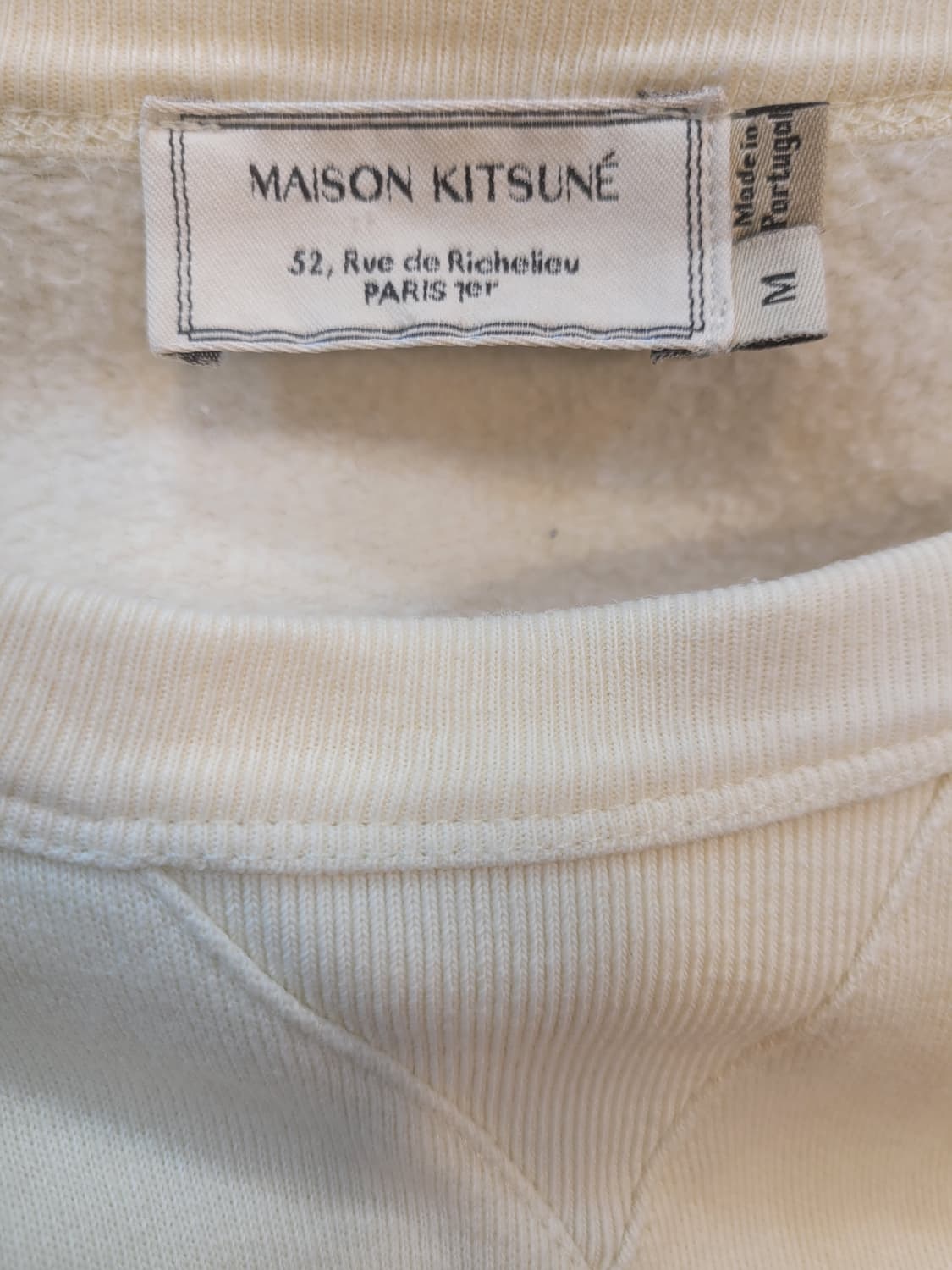 메종키츠네 Kitsune PARIS 맨투맨 M 아이보리 상품이미지3