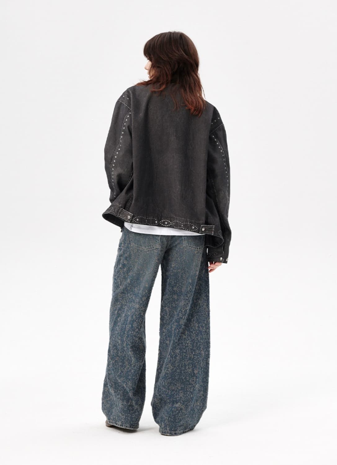 마하그리드 웨스턴 스터드 프린팅 워크자켓 (빈티지 워싱 / M, 새상품) 상품이미지7