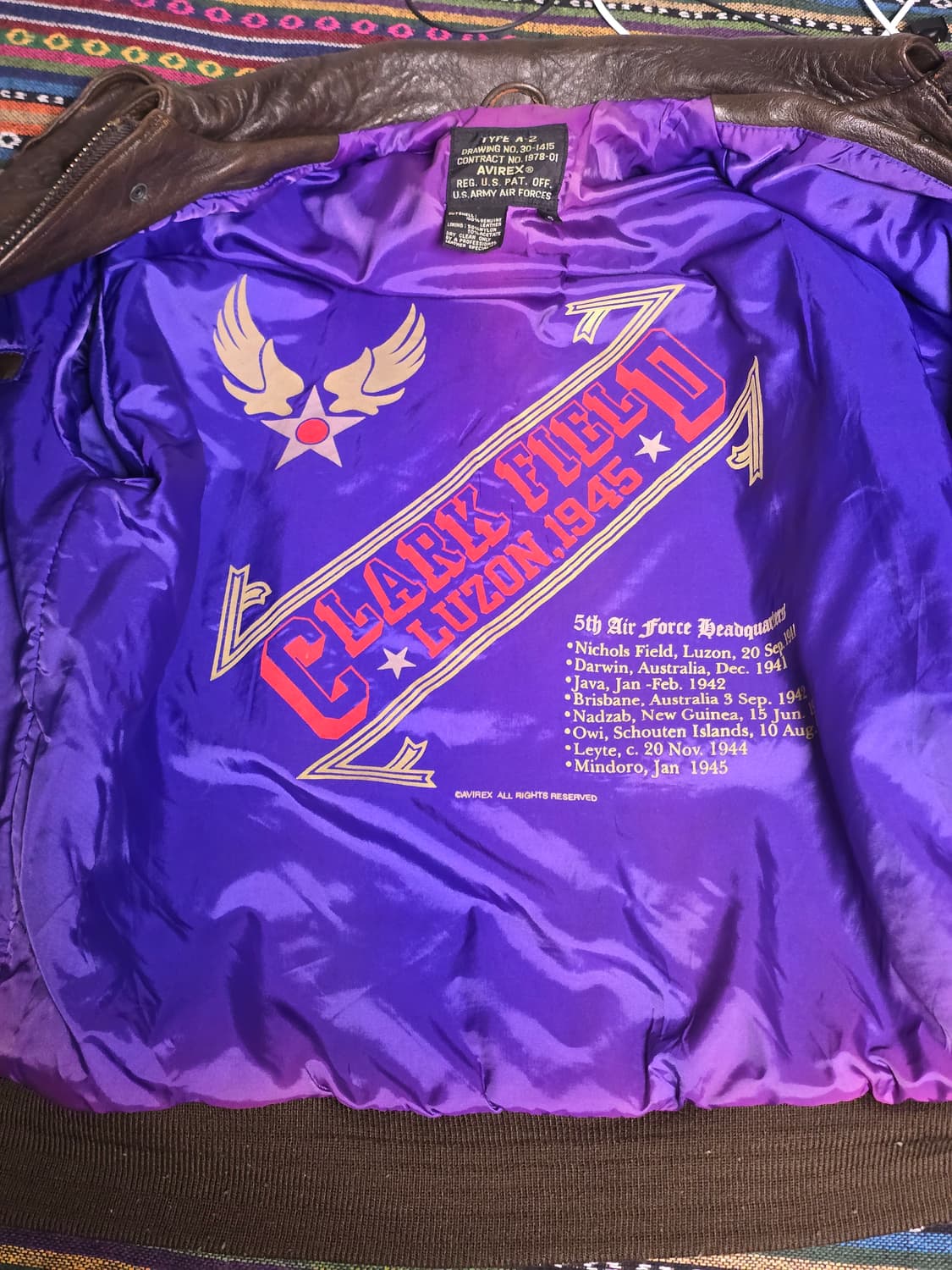 아비렉스 a-2 가죽자켓 상품이미지7