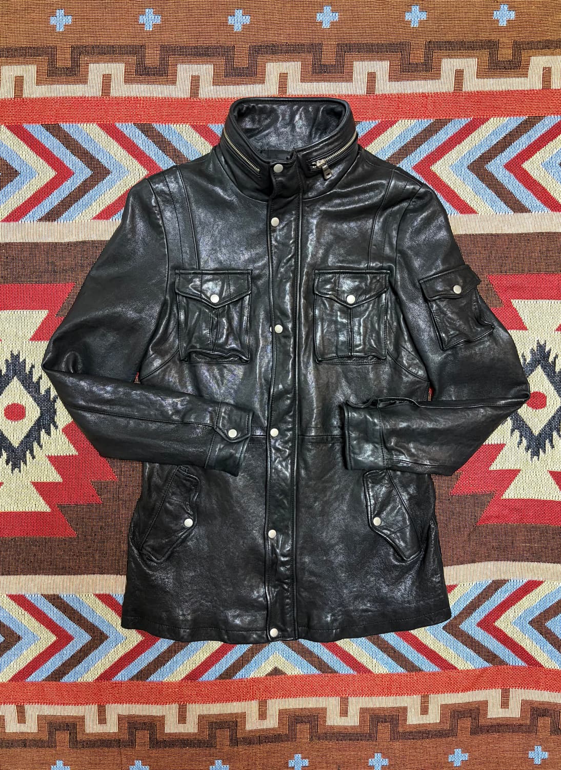 italy leather 이태리 양가죽 멀티포켓 라이딩 자켓 가죽자켓 상품이미지1