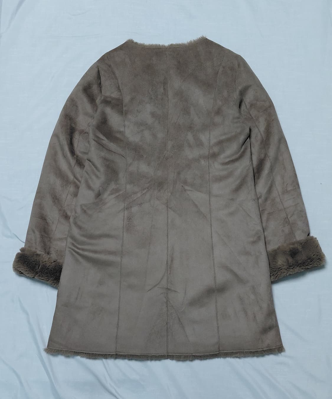 [새상품/55] 어반리서치 써니라벨 노카라 페이크 무스탕 코트 상품이미지7