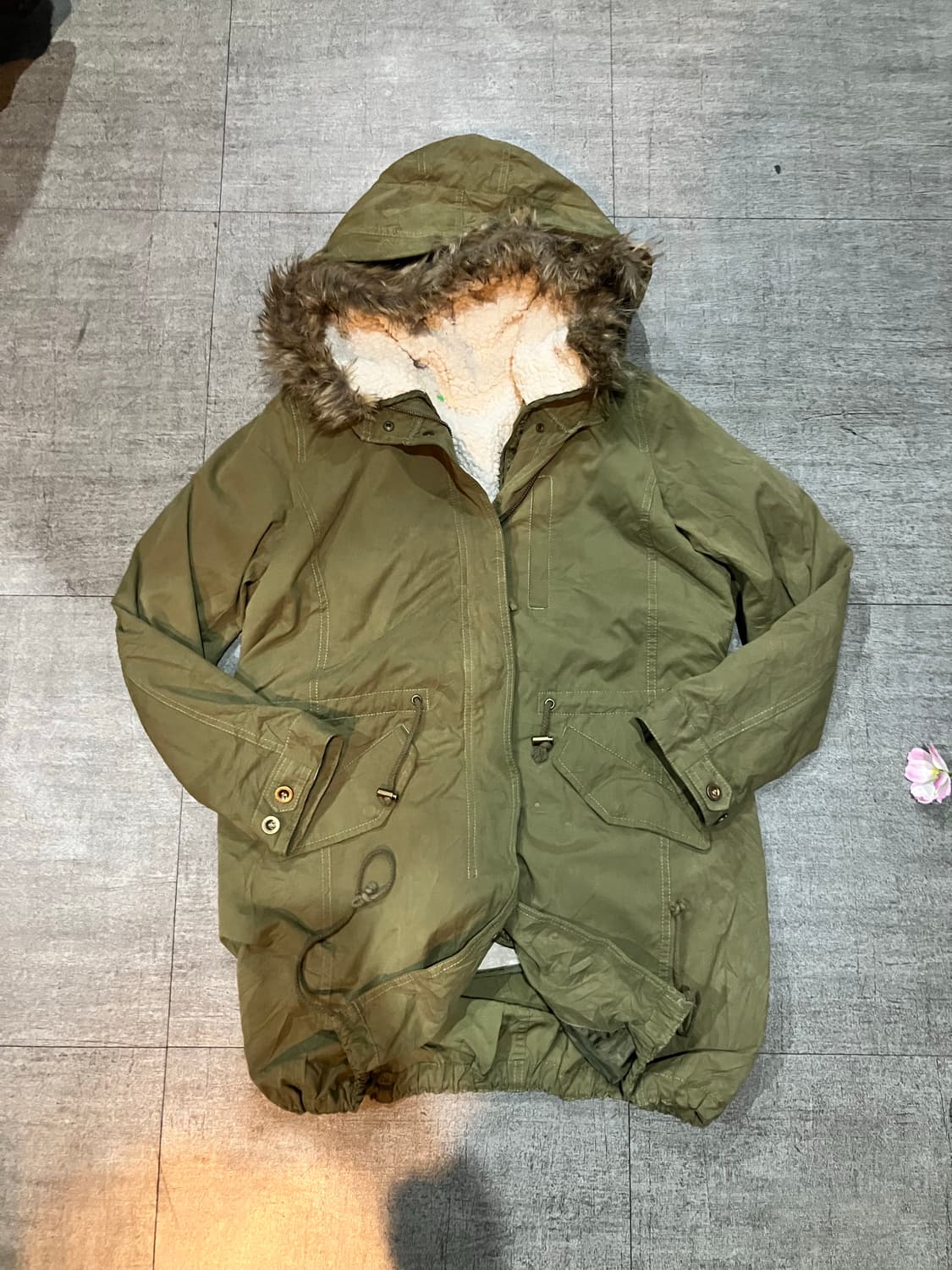 일본빈티지 boomya 올드스쿨아메카지 울프죠 사파리양털자켓 상품이미지1