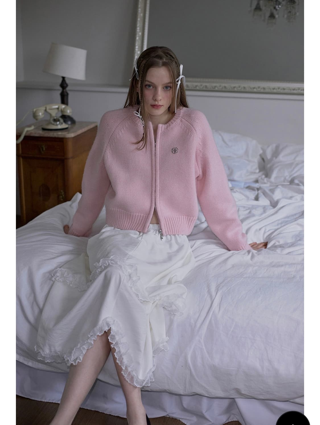 로제프란츠 two-way knit cardigan pink 상품이미지2