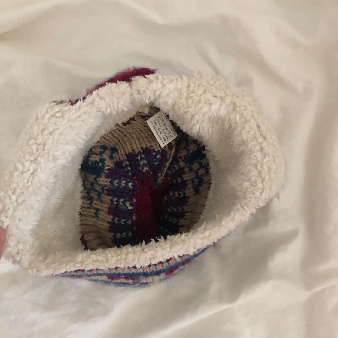 빈티지 방울니트 이어플랩 비니  상품이미지3