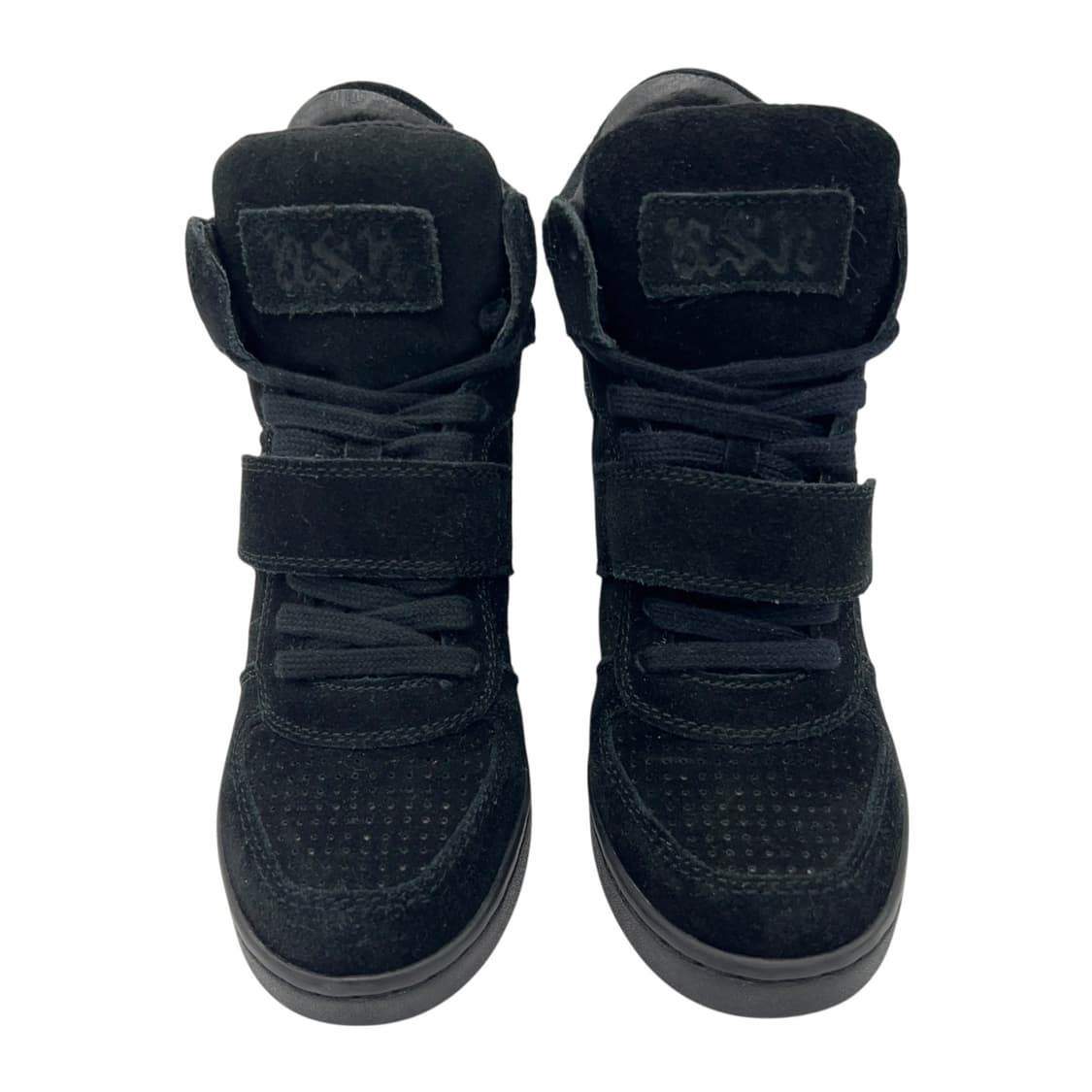 220 W 애쉬 보위 웨지힐 스니커즈 스웨이드 블랙 (EU35) 상품이미지4