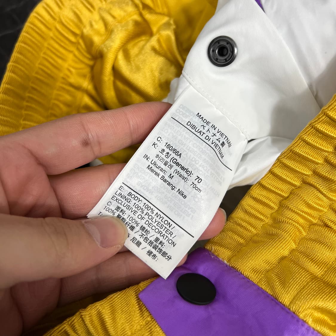 나이키 x 엠부쉬 NBA 컬렉션 레이커스 스냅버클 트랙팬츠 상품이미지8