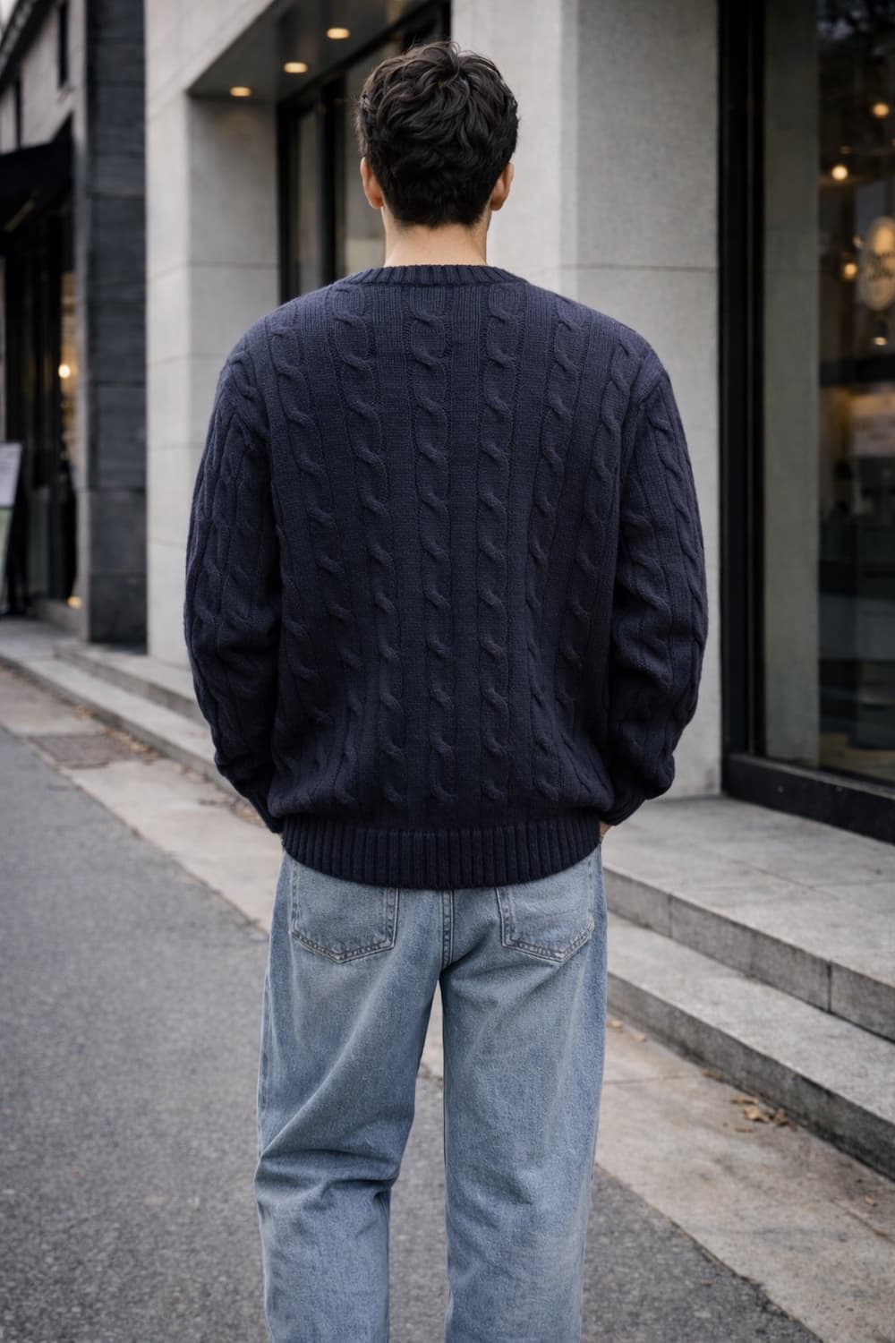 🧥 Polo랄프로렌 스웨터 케이블 크루넥 꽈베기 스웨터 - 네이비 상품이미지2