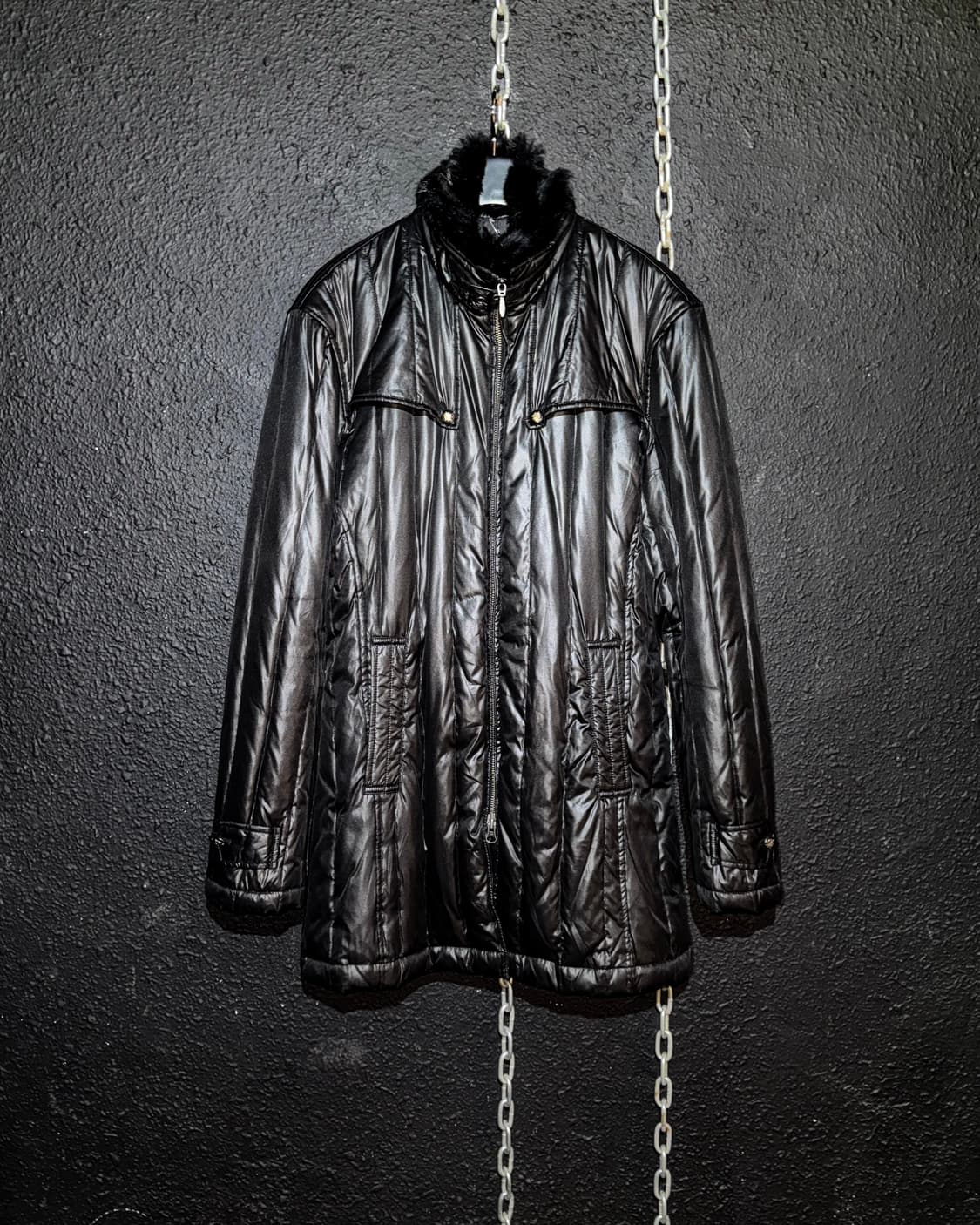 semantic design – Black Quilted Down Jac 상품이미지1