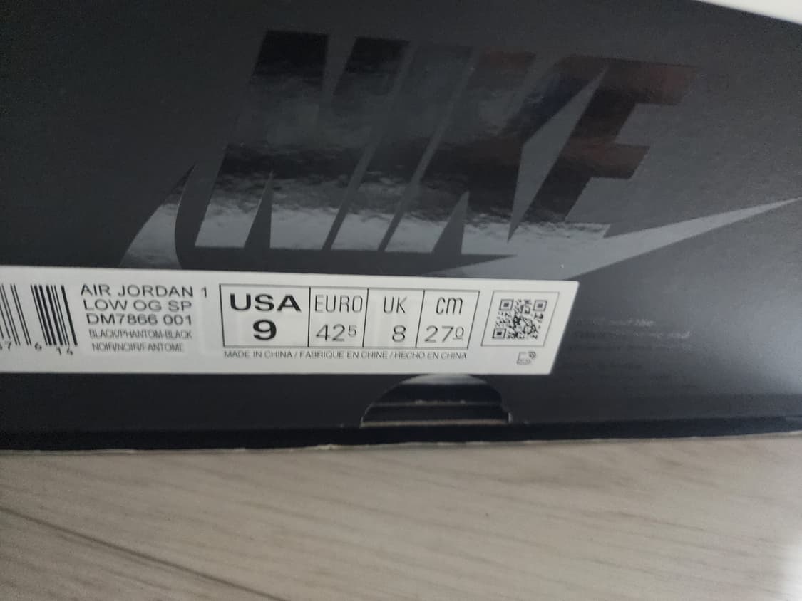 270 ) 조던 1 x 트래비스 스캇 레트로 로우 OG SP 블랙 팬텀 상품이미지8