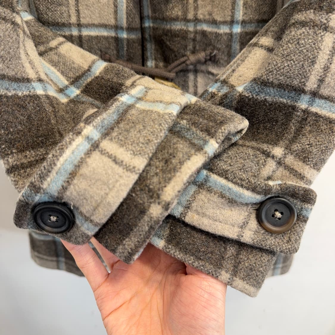 GAP plaid 울 더플 코트 상품이미지3