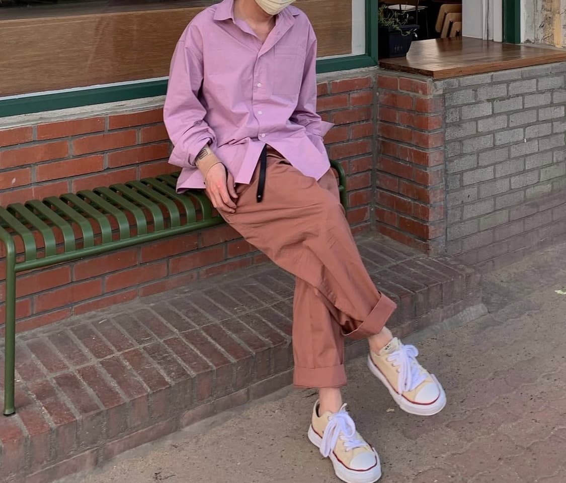 이얼즈어고 치노팬츠 핑크 S 상품이미지4