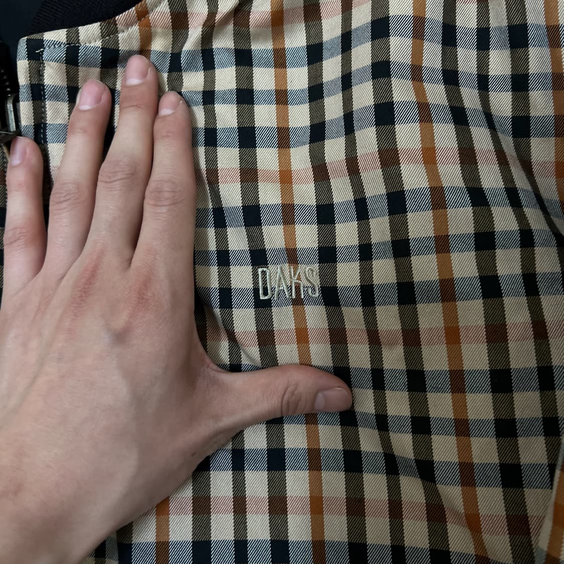 닥스 남성 리버시블 체크 블루종 자켓 XXL/110  상품이미지6