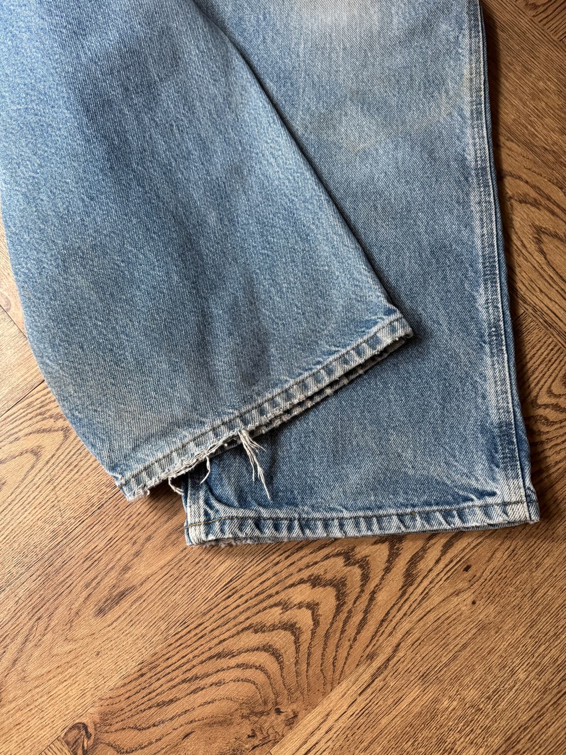 [42]칼하트 USA 빈티지 페이딩 싱글니 워크 데님 팬츠 상품이미지7