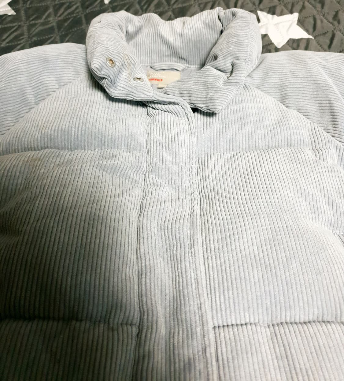 스파오 코듀로이 파스텔 푸퍼 숏패딩 블루 (M) 상품이미지2