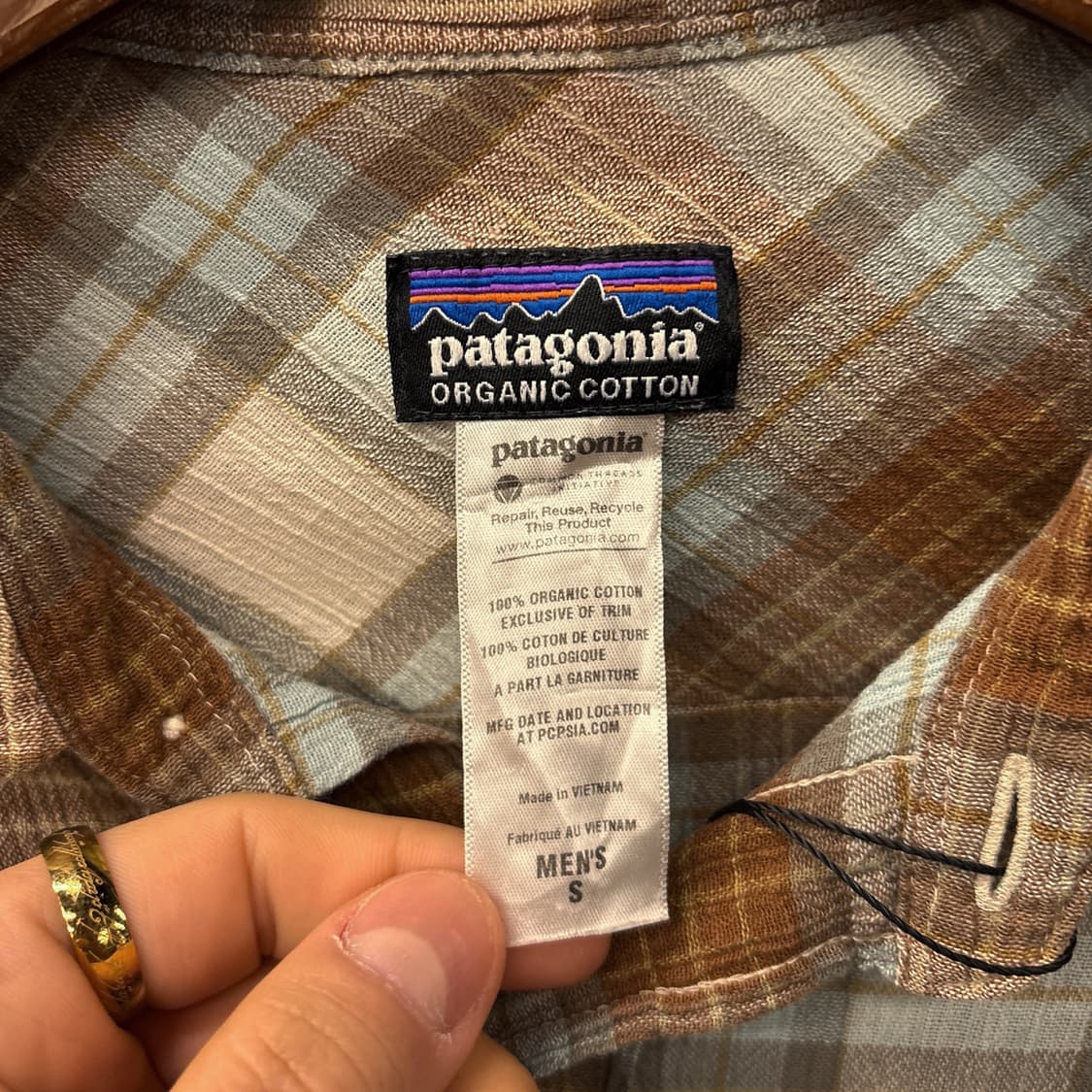 파타고니아 오가닉코튼 페이드 타탄체크 린넨 워크셔츠 N1018 상품이미지9