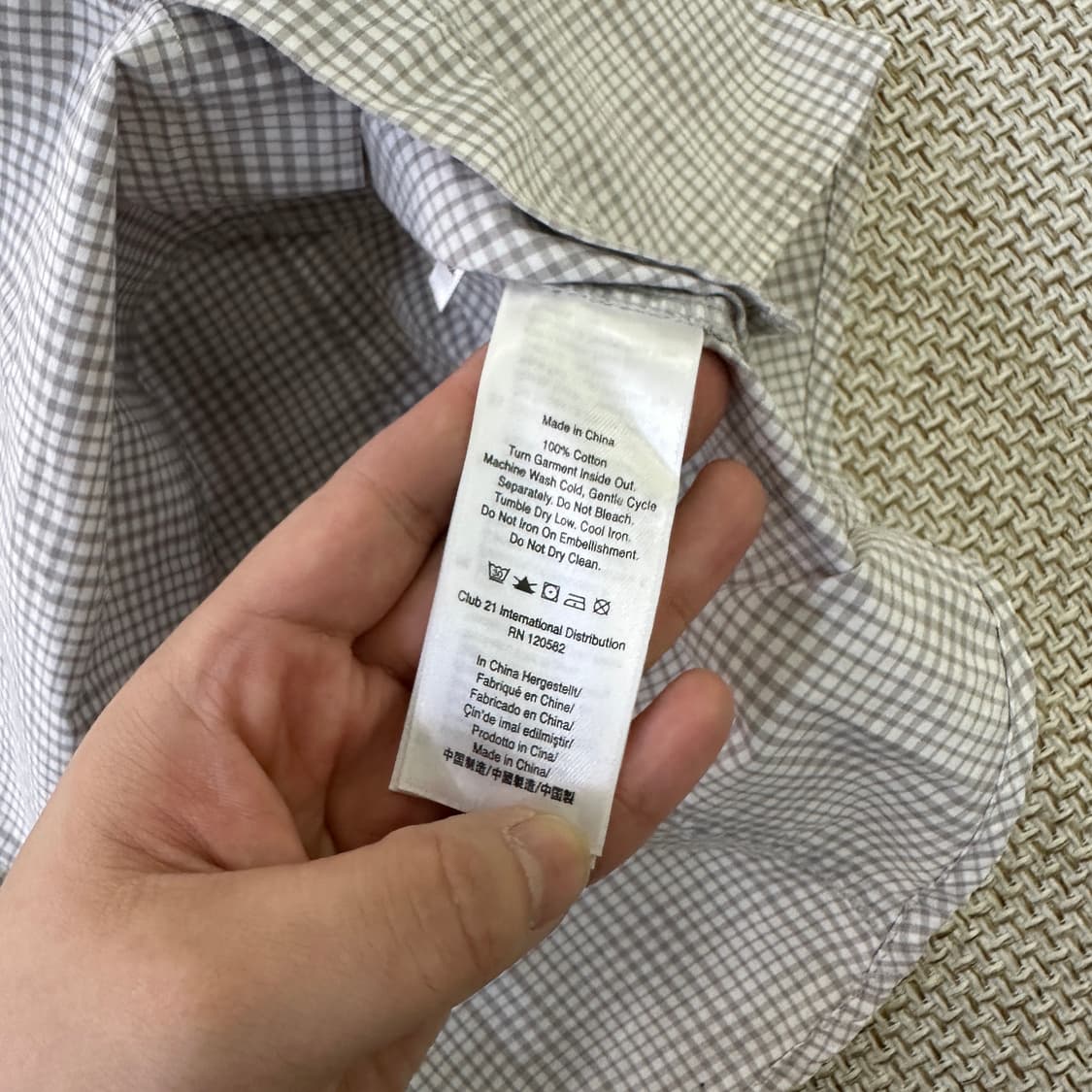 S DKNY 그레이 긴팔 체크 셔츠 0427D 상품이미지3