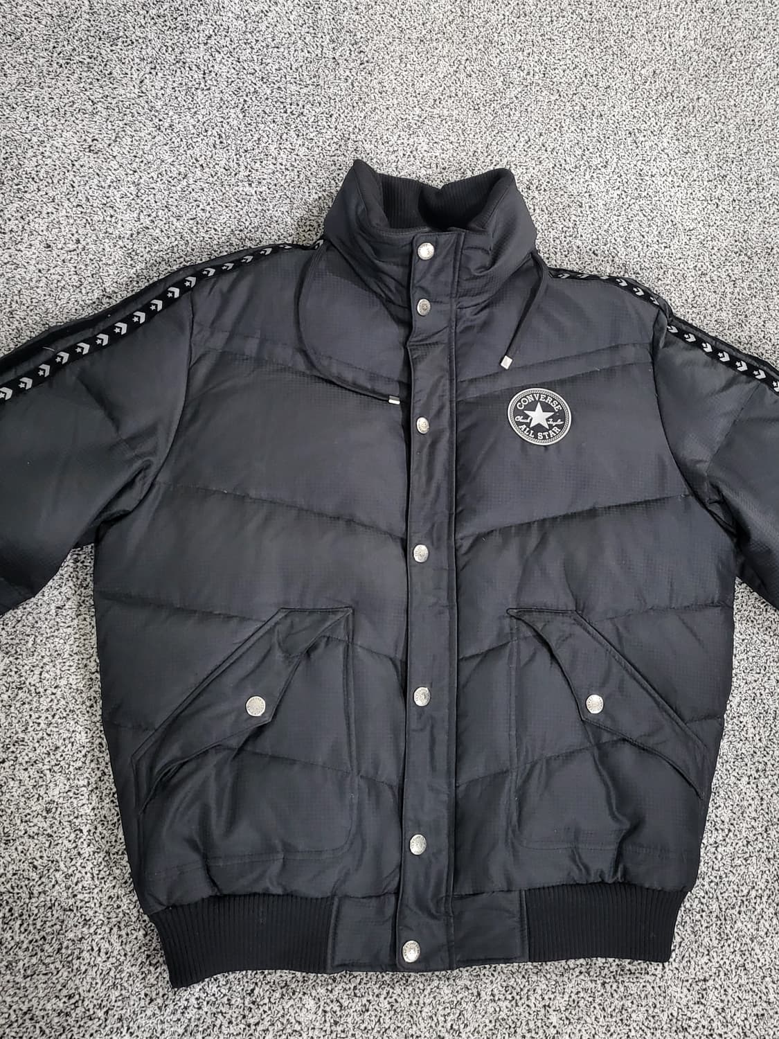 컨버스 올스타 블랙 오리털 패딩 점퍼 상품이미지2