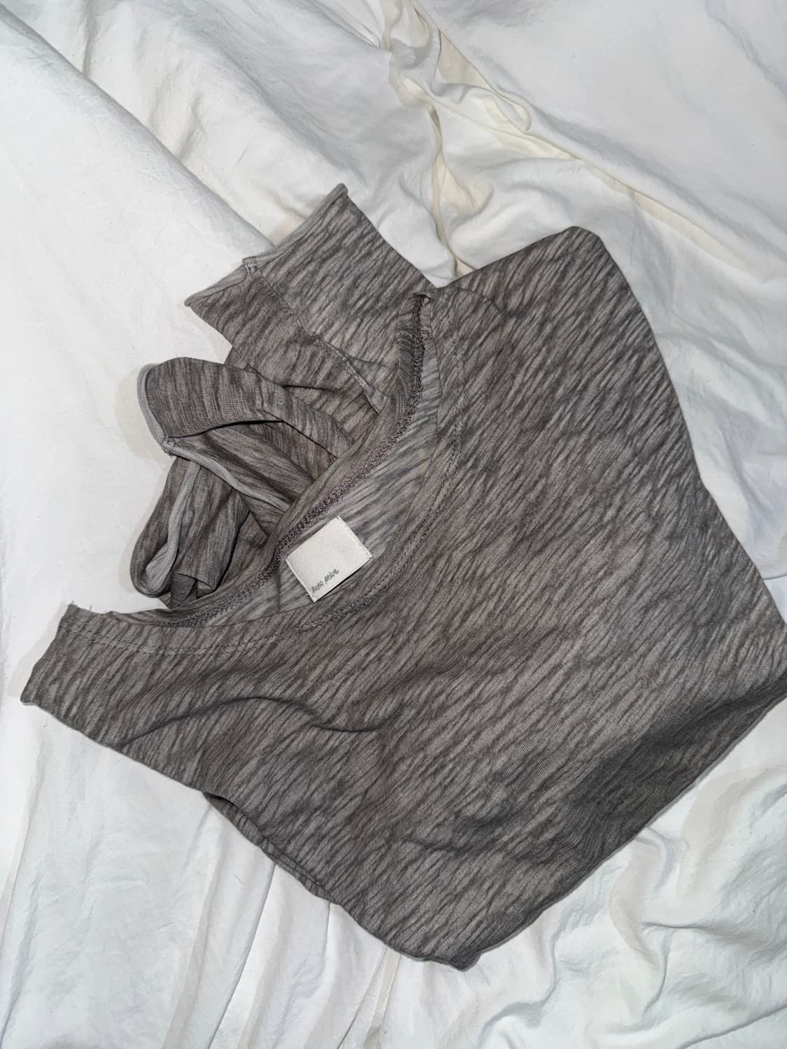 모노프리베 롤 롱슬리브 멜란지 그레이 2 상품이미지1