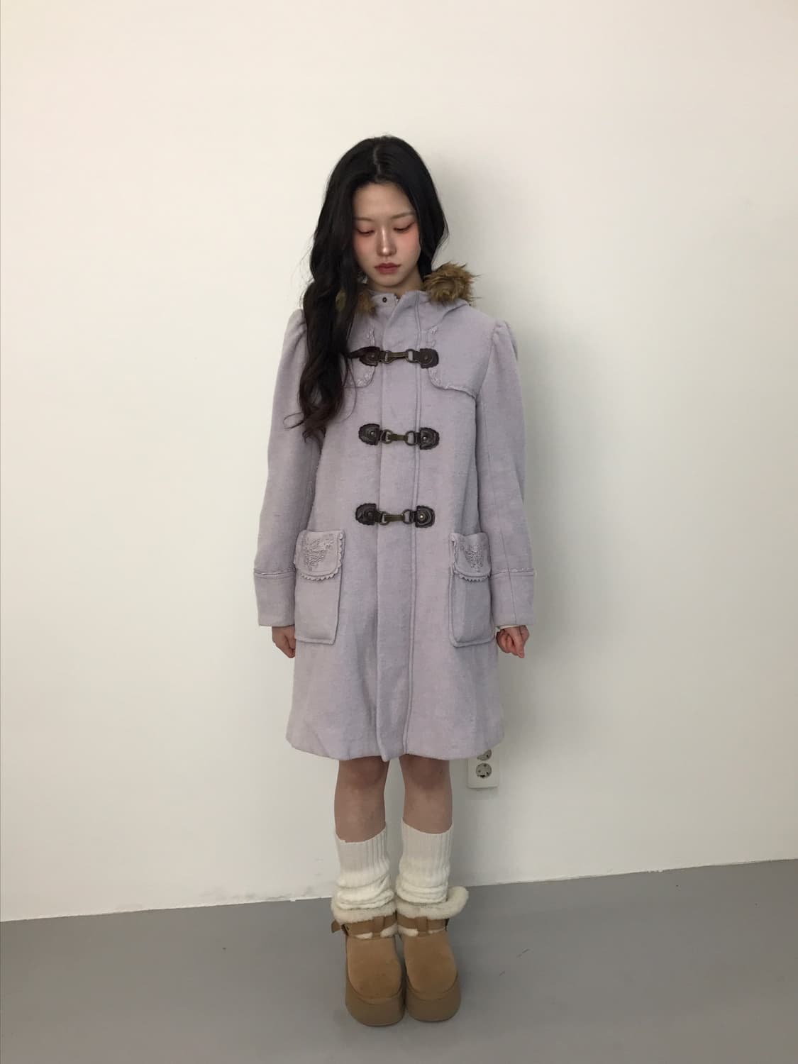 'axes femme' Lavender Rococo Toggle Coat 상품이미지1