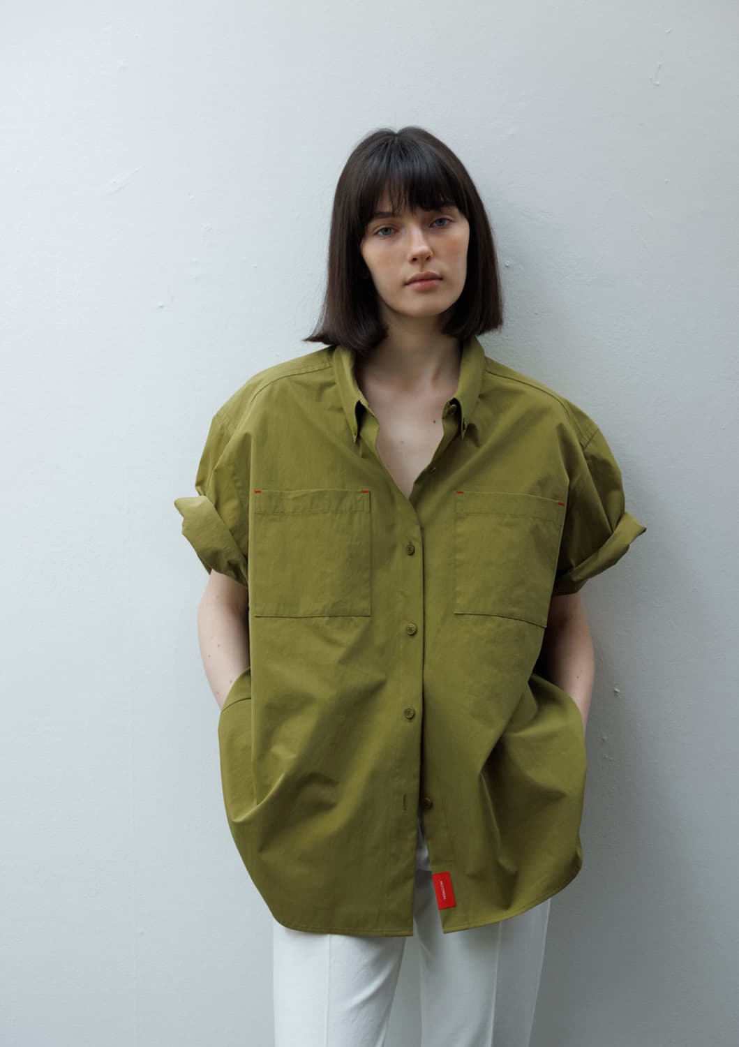 Como Half Shirt in Olive 상품이미지2