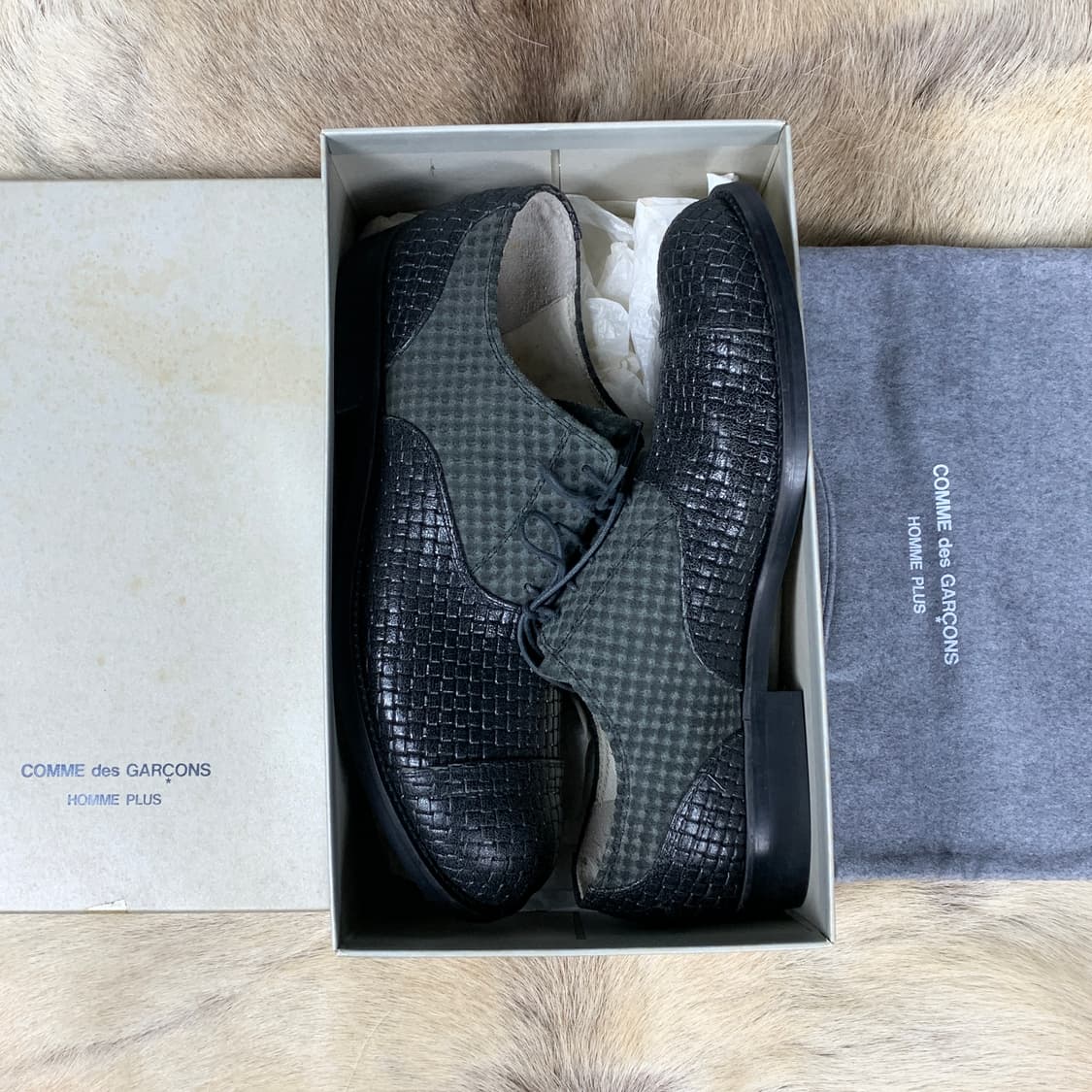 꼼데가르송 옴므 플러스 믹스드 레더 더비 슈즈 상품이미지9