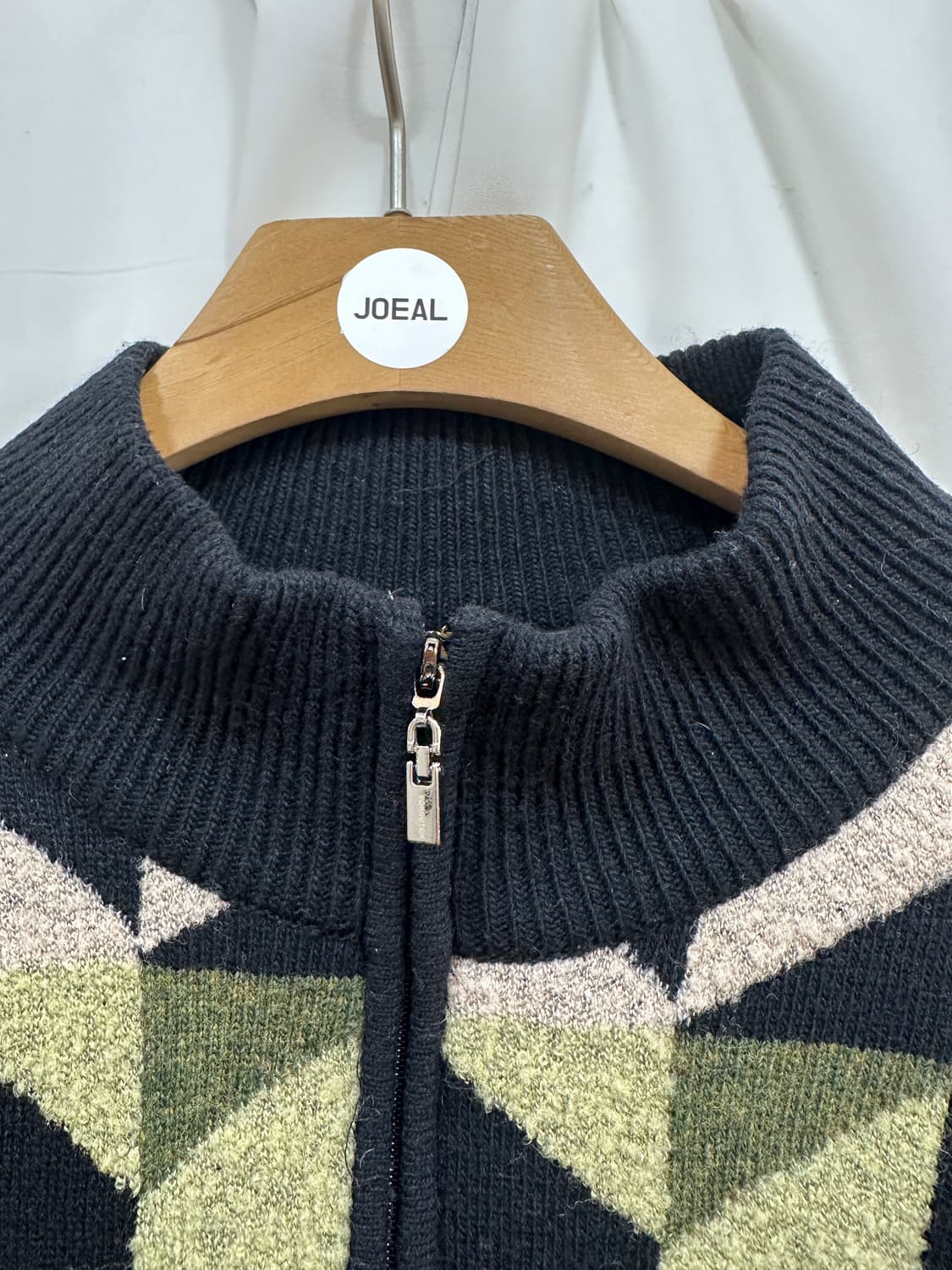 본더치 체크 방풍 하프집업 니트 100 상품이미지2