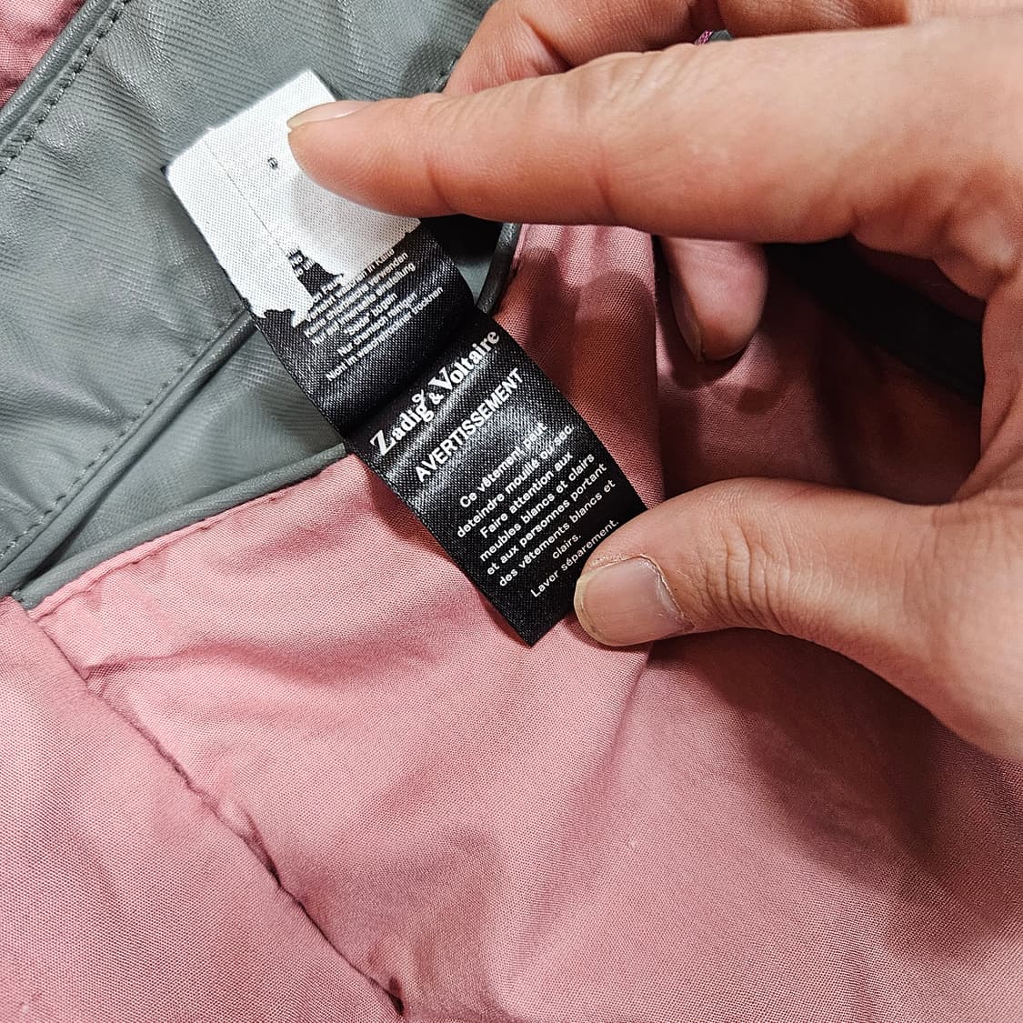 쟈딕앤볼테르 그레이 왁싱 바이커 자켓 S size 상품이미지9