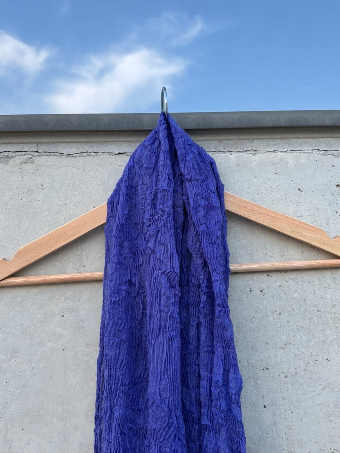 Vintage Pleats Blue Scarf 상품이미지2