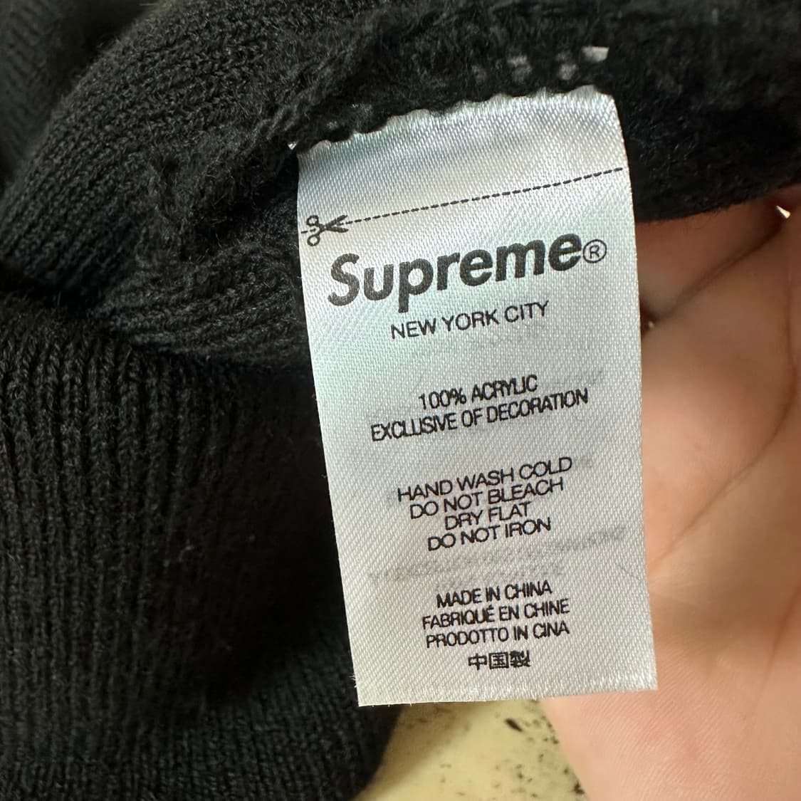 슈프림 모션로고 비니 블랙 상품이미지3