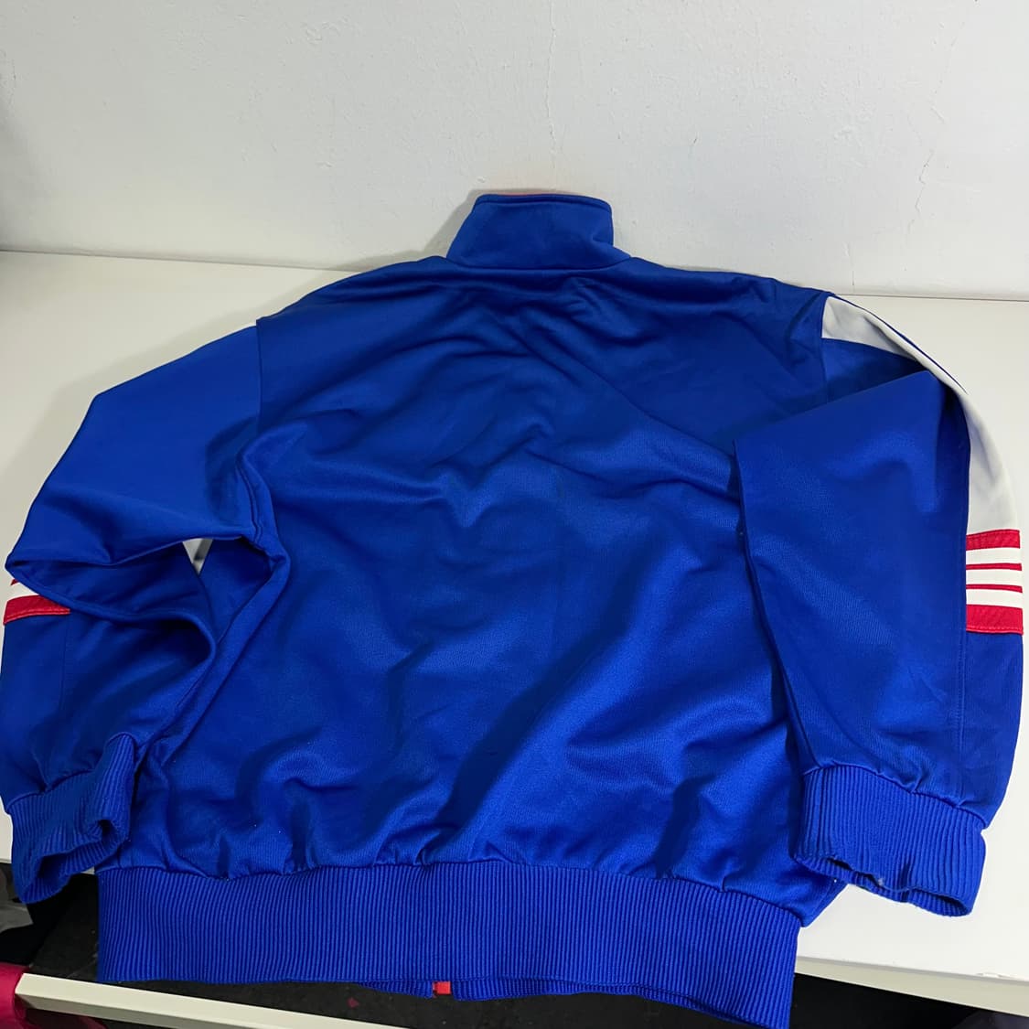 100 아디다스 일본판 블루 오버핏 트랙탑 집업 져지 상품이미지6