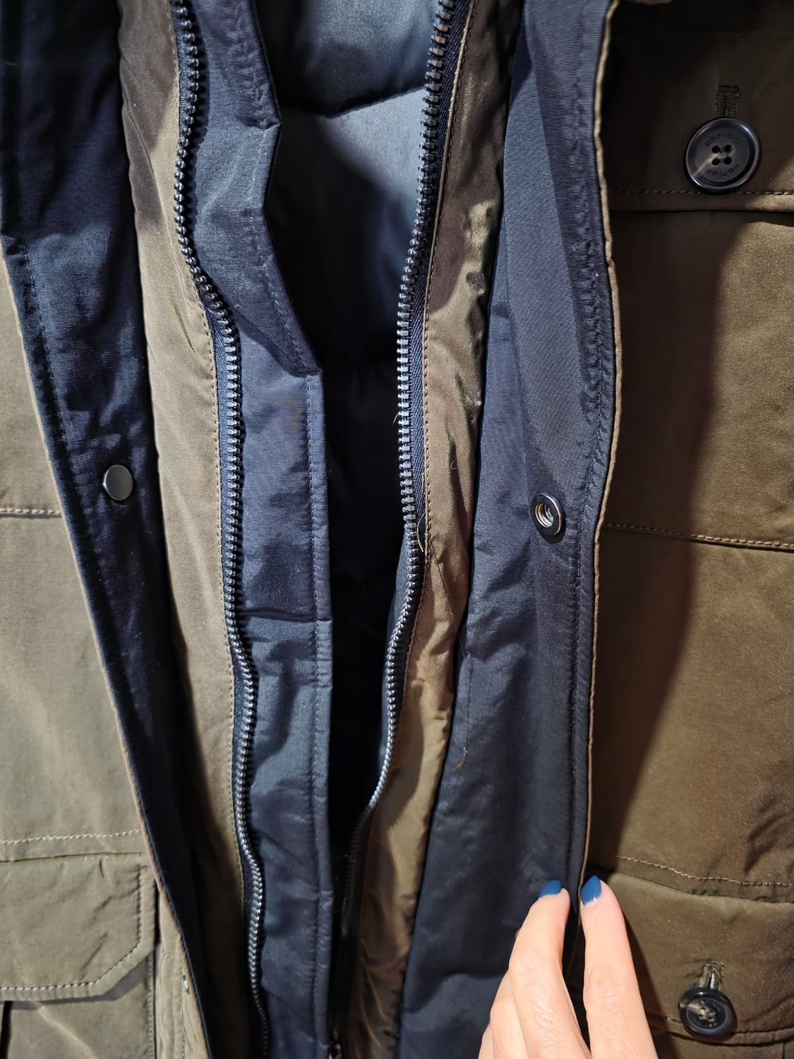 series 남성 카키 패딩점퍼 상품이미지3