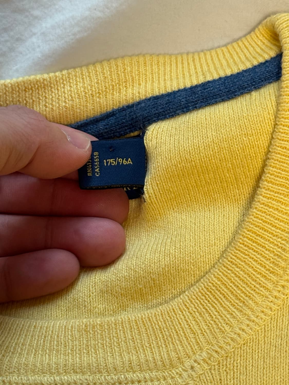 폴로 랄프로렌 맨투맨 옐로우 M (콤드 코튼 니트스웨터) 상품이미지4