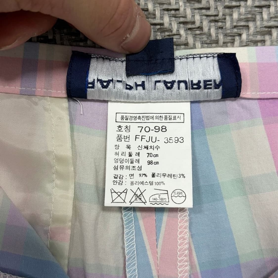 랄프로렌 폴로 골프 체크 코튼 쇼츠 v3824 상품이미지8