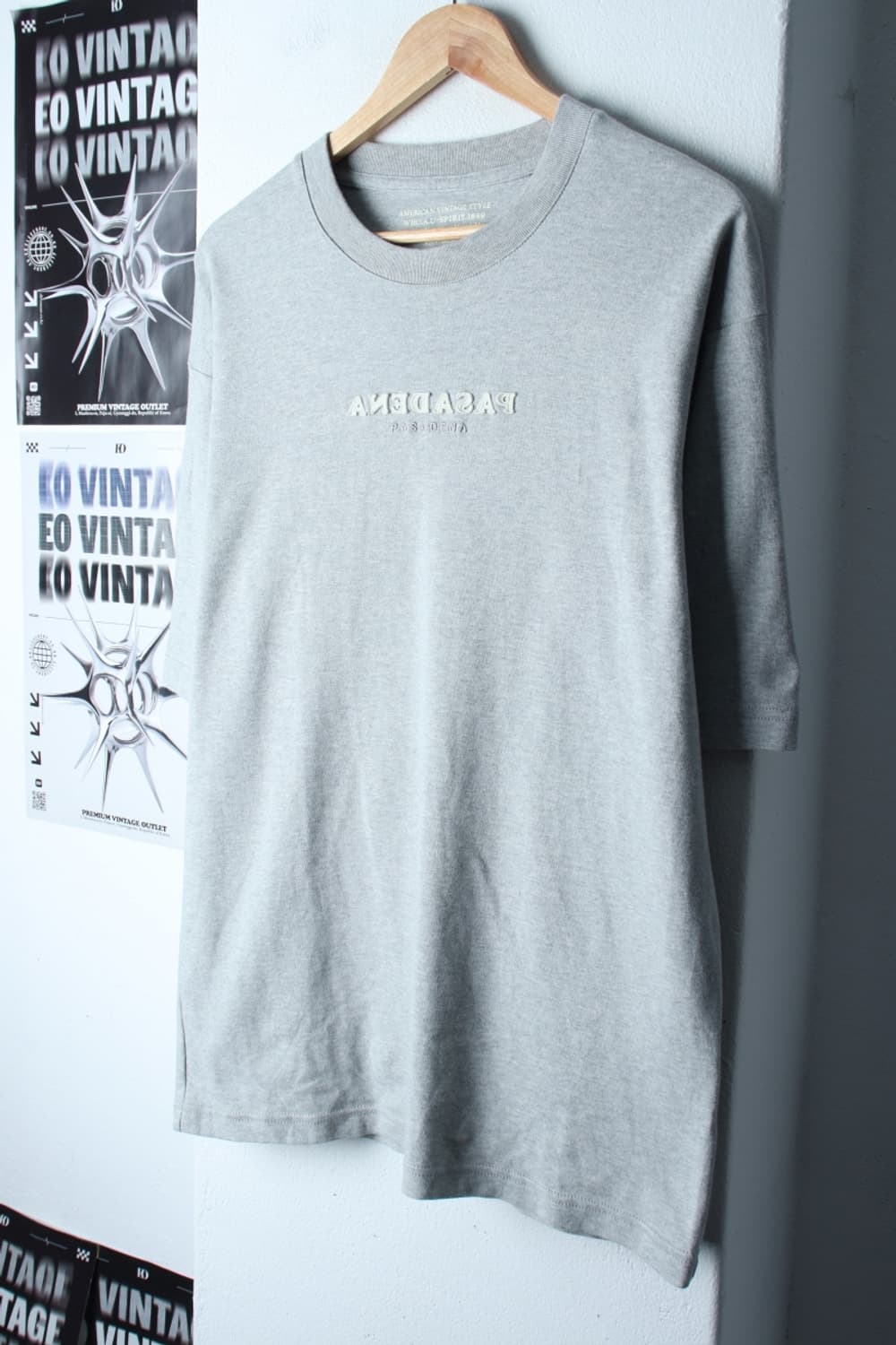 (L-XL) 후아유 반팔 티셔츠 스몰로고 그레이 올드스쿨-H31796 상품이미지1